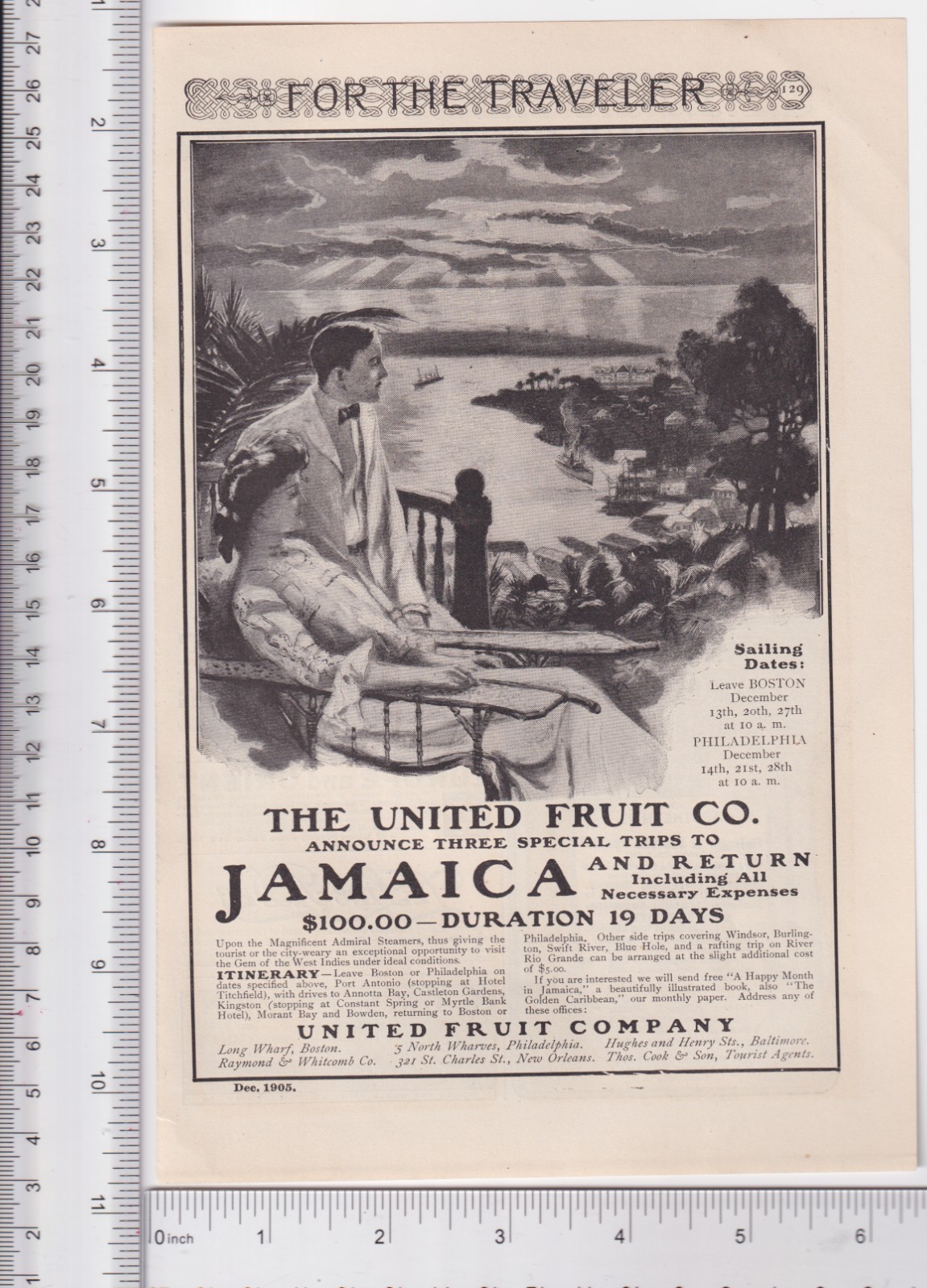 Lot of original antique 1905 Steamship magazine print ads #329 Lot of original antique 1905 Steamship magazine print ads #329