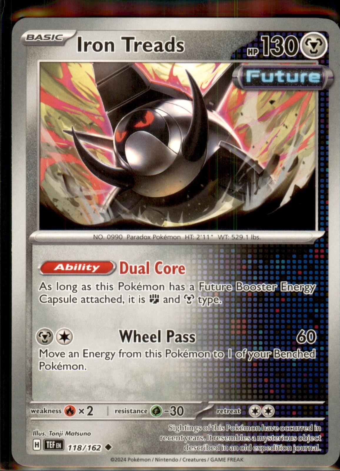 Iron Treads (Temporal Forces Stamped) 118/162 Holo Future Pokemon NM