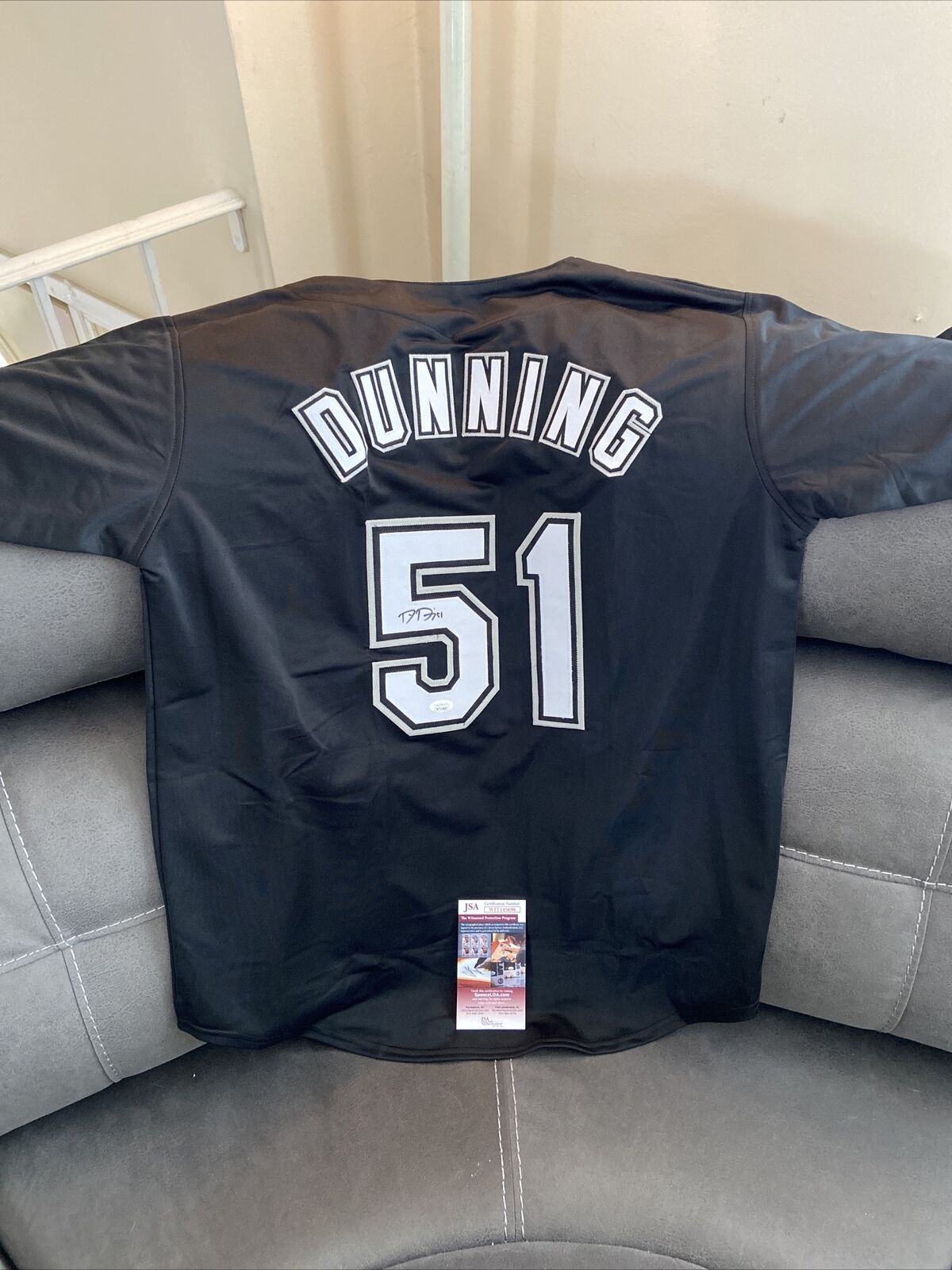 Chicago White Sox Dane Dunning Signed Autographed Jersey JSA COA Texas Rangers