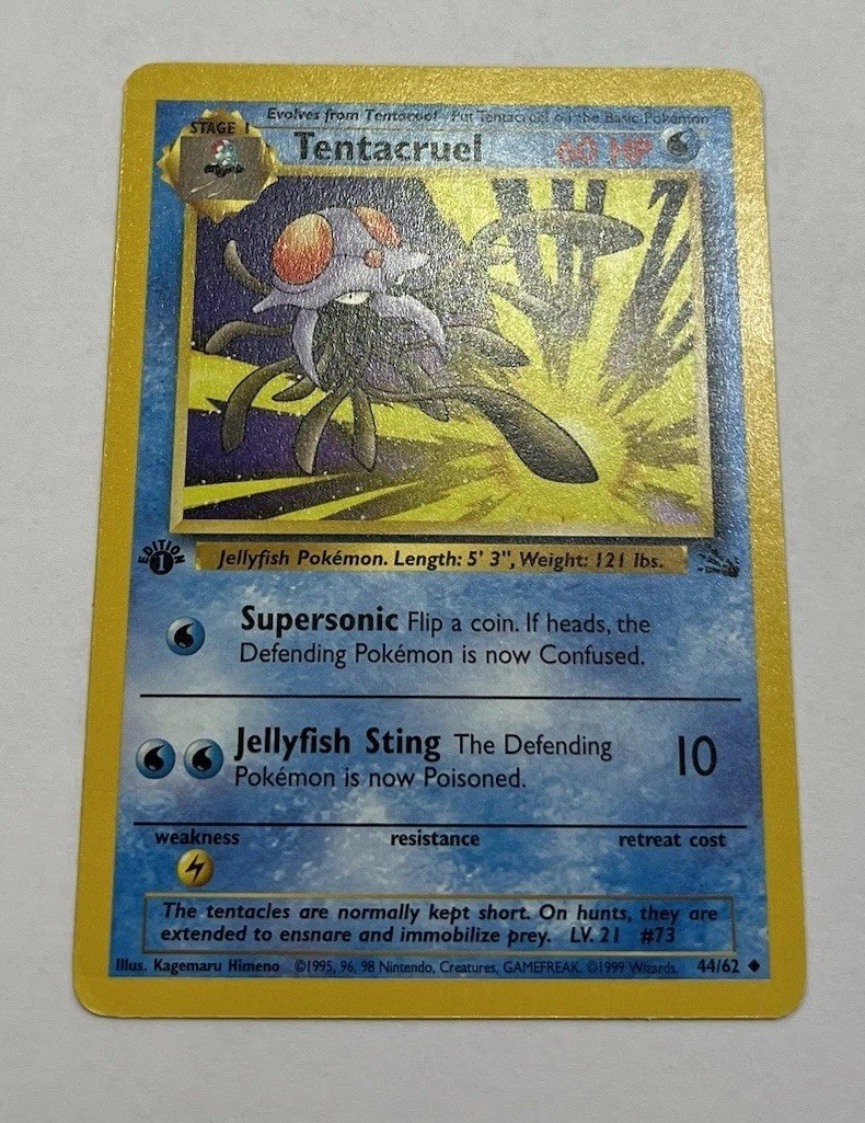 Pokemon Fossil 1st Edition Tentacruel 44/62 Non Holo Pokemon Fossil 1st Edition Tentacruel 44/62 Non Holo