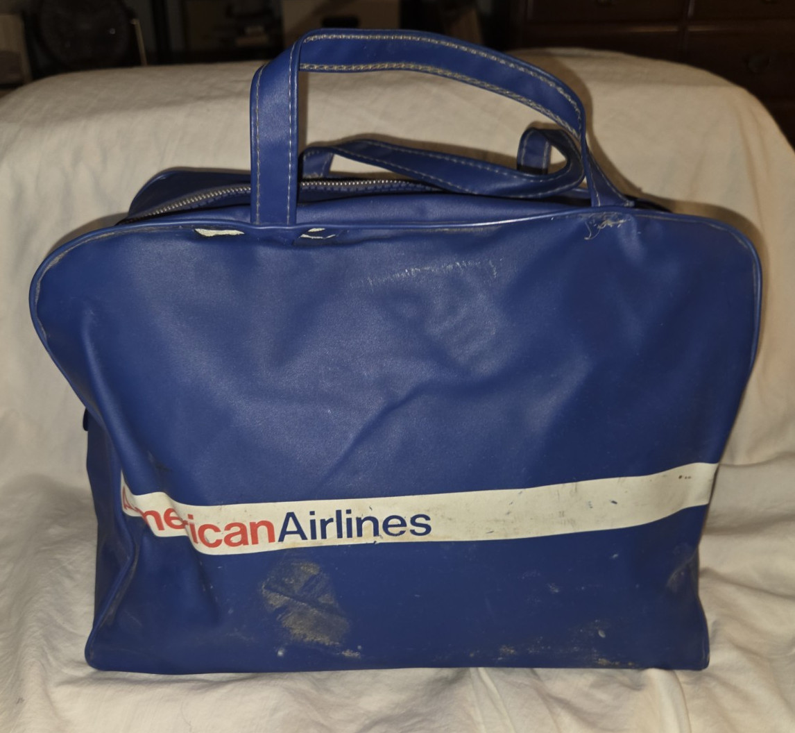 Vintage Plastic American Airlines Bag Vintage Plastic American Airlines Bag