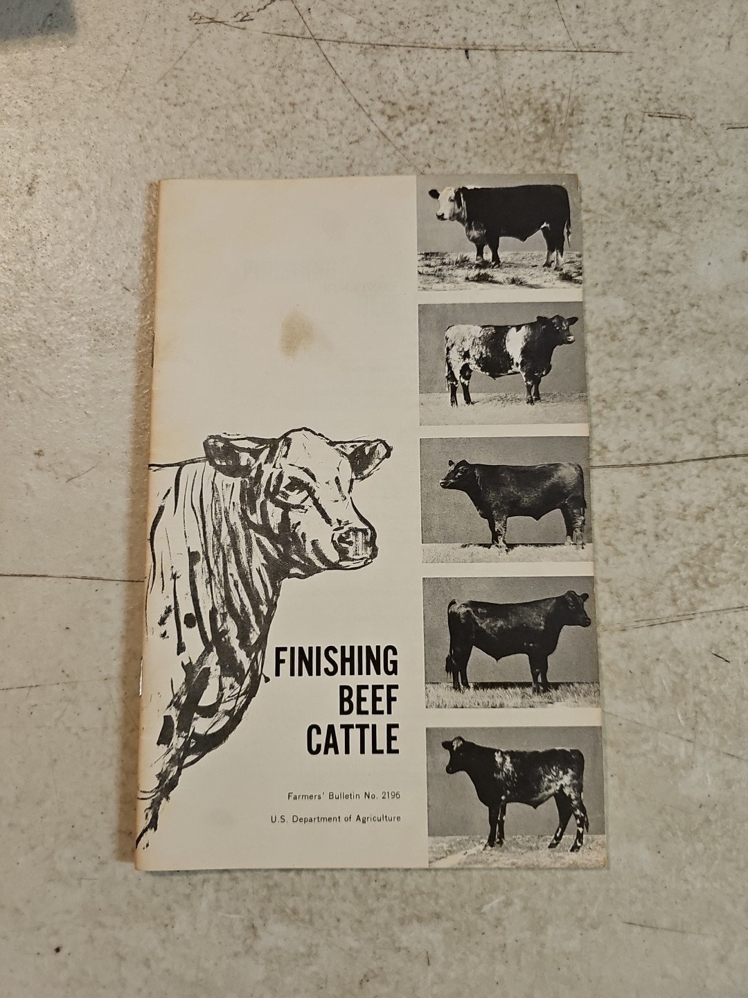 Vintage 1969 USDA Farmers Bulletin 2196 Finishing Beef Cattle Booklet Vintage 1969 USDA Farmers Bulletin 2196 Finishing Beef Cattle Booklet