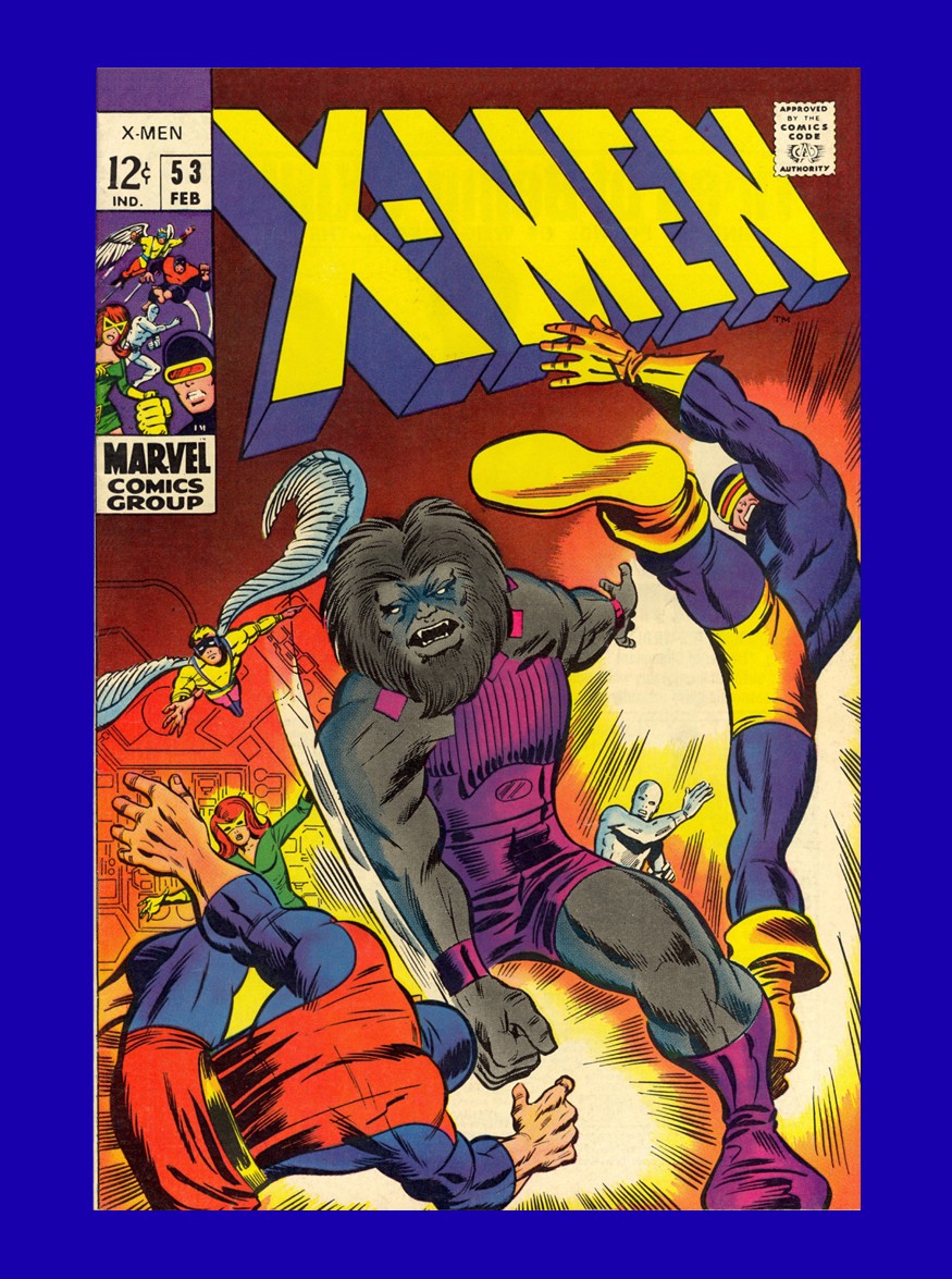 X-Men #53 1st Barry Windsor-Smith U.S. Comic Work - Origin of Beast 1969 9.4 NM