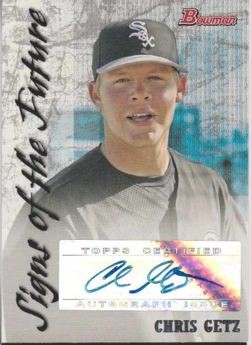 Chris Getz 2007 Topps Bowman Signs of the Future autograph auto card SOF-CG
