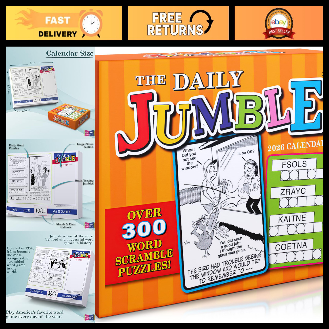 2026 Daily Desk Calendar - Page-a-Day Word Puzzles, Jumbles & Anagrams 2026 Daily Desk Calendar - Page-a-Day Word Puzzles, Jumbles & Anagrams