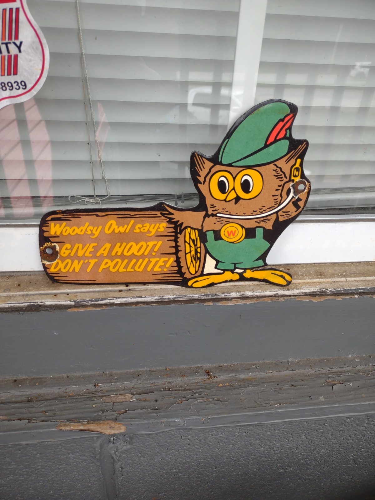VINTAGE WOODSY OWL PORCELAIN SIGN OLD FOREST SERVICE PARK SMOKEY DONT POLLUTE VINTAGE WOODSY OWL PORCELAIN SIGN OLD FOREST SERVICE PARK SMOKEY DONT POLLUTE
