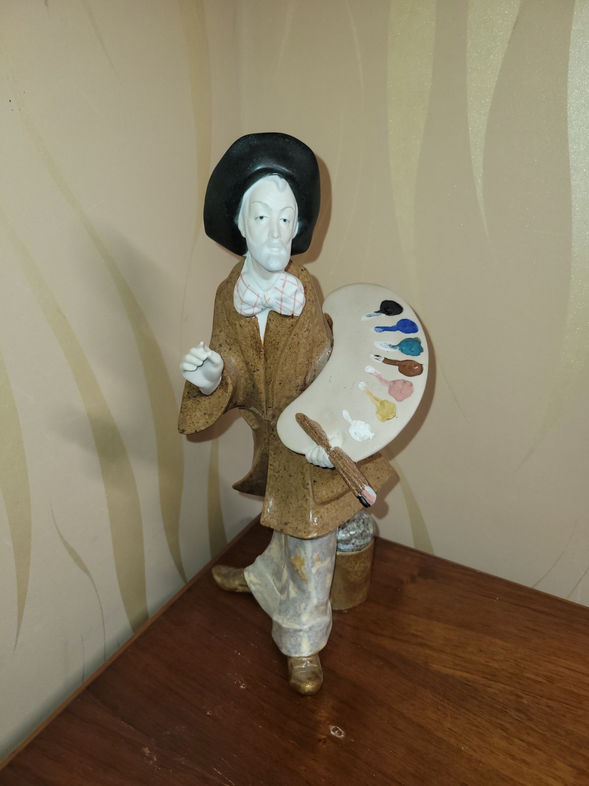 Vtg Ceramic Artist Figurine Spain Painting 12 Vtg Ceramic Artist Figurine Spain Painting 12