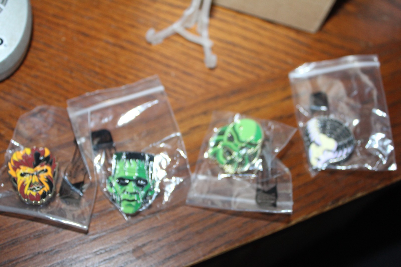 HALLOWEEN WOLFMAN BLACK LAGOON BRIDE OF FRANKENSTEIN AND FRANKENSTEIN SET OF 4