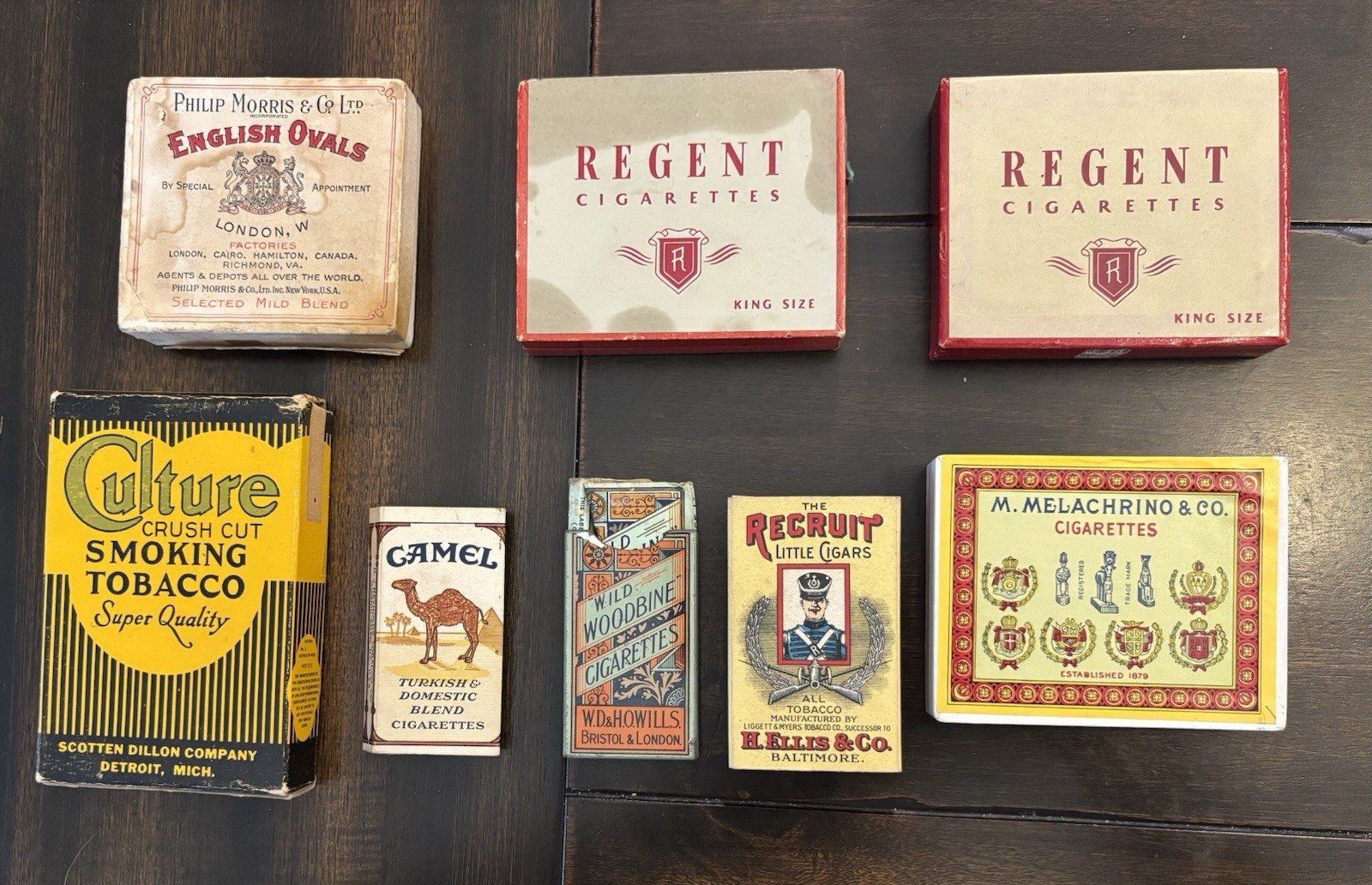 Vintage 1920's Cigarette Packs Recruit Regal Culture Woodbine