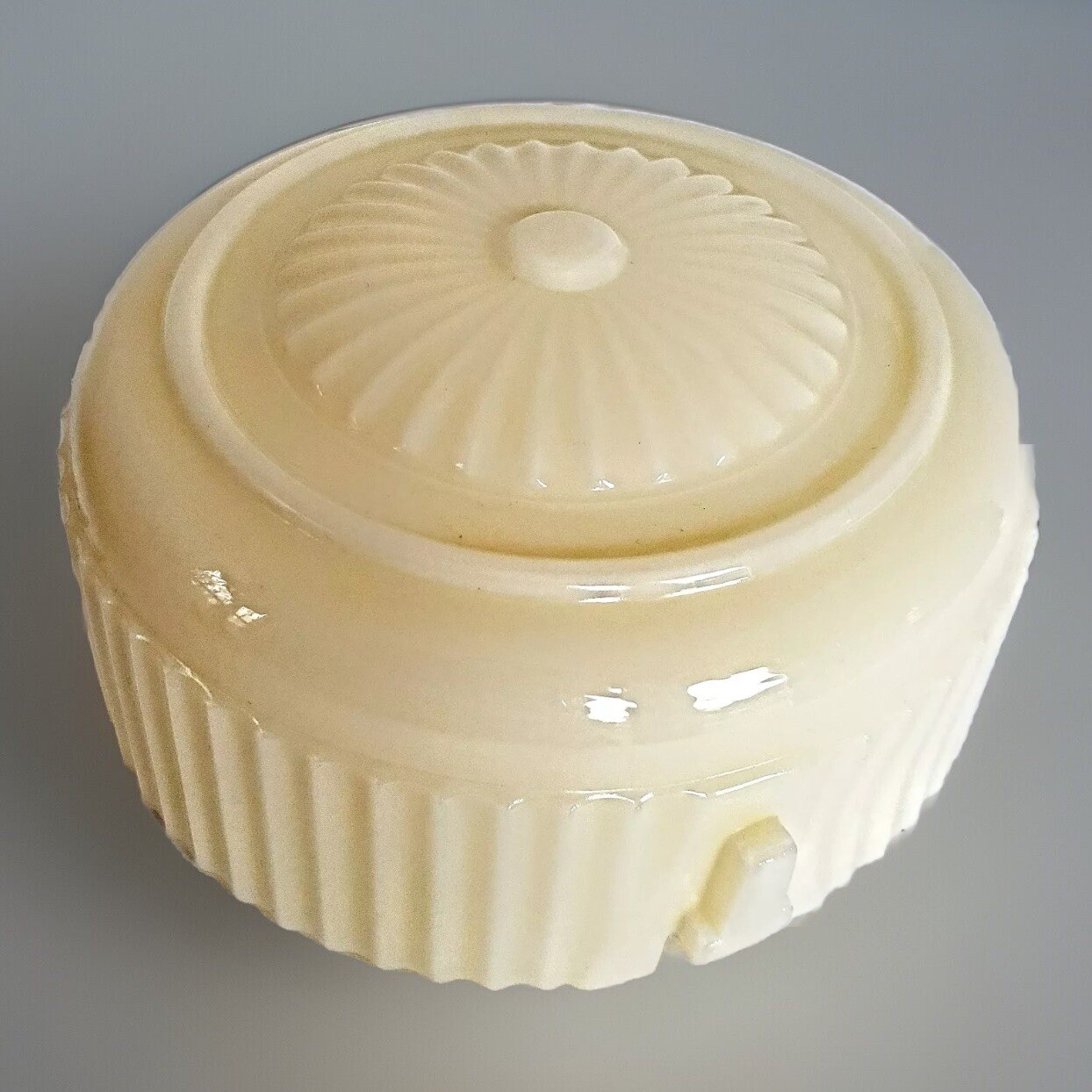 Antique 1920's-30's Art Deco Victorian Custard Glass Chandelier Slip Shade Antique 1920's-30's Art Deco Victorian Custard Glass Chandelier Slip Shade