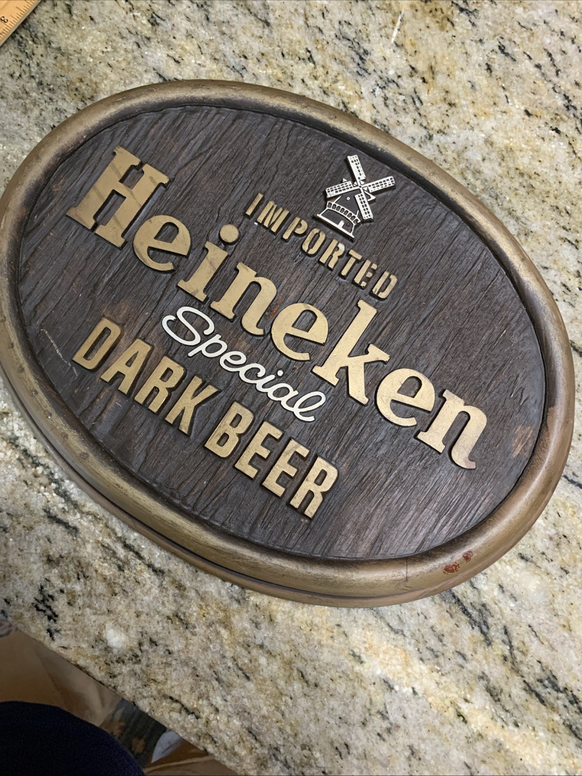 Vintage Imported Heineken Special Dark Beer Sign Vintage Imported Heineken Special Dark Beer Sign