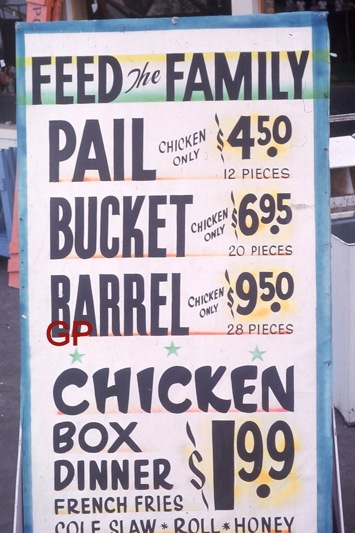 #XX164 - h Old 35mm Slide Photo- New York Worlds Fair Restaurant Menu Sign- 1964 #XX164 - h Old 35mm Slide Photo- New York Worlds Fair Restaurant Menu Sign- 1964
