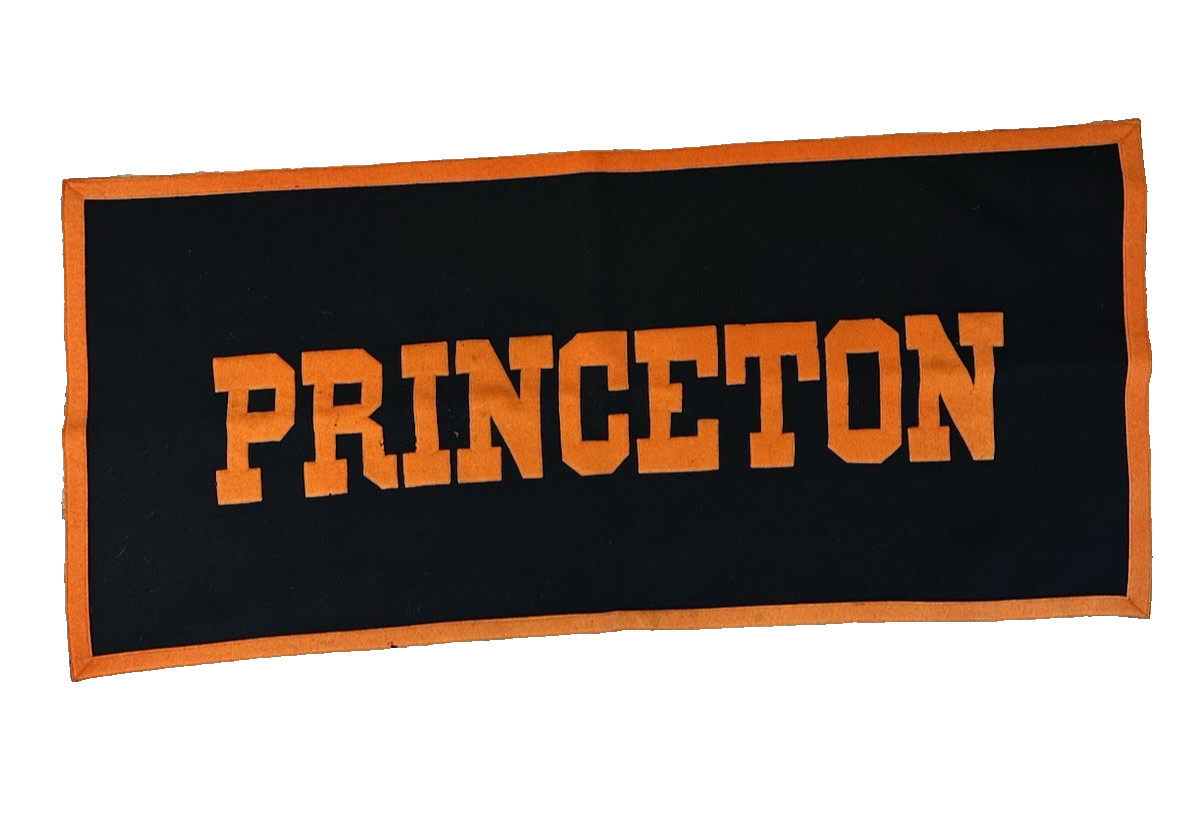 PRINCETON UNIVERSITY Large Felt Banner Chicago Pennant Co Vintage Flaw 45 3/4x21 PRINCETON UNIVERSITY Large Felt Banner Chicago Pennant Co Vintage Flaw 45 3/4x21