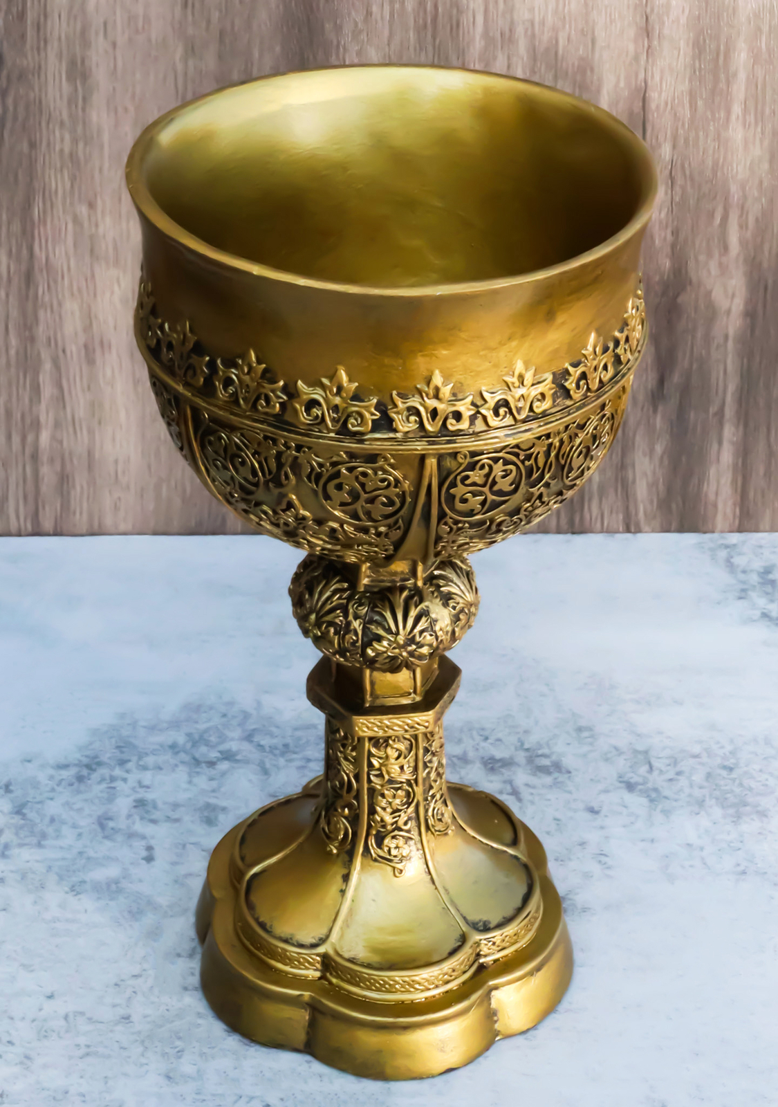 Ebros Merlin's Holy Grail The Golden Cup Of Life Chalice Ceremonial Cup Arthur Ebros Merlin's Holy Grail The Golden Cup Of Life Chalice Ceremonial Cup Arthur