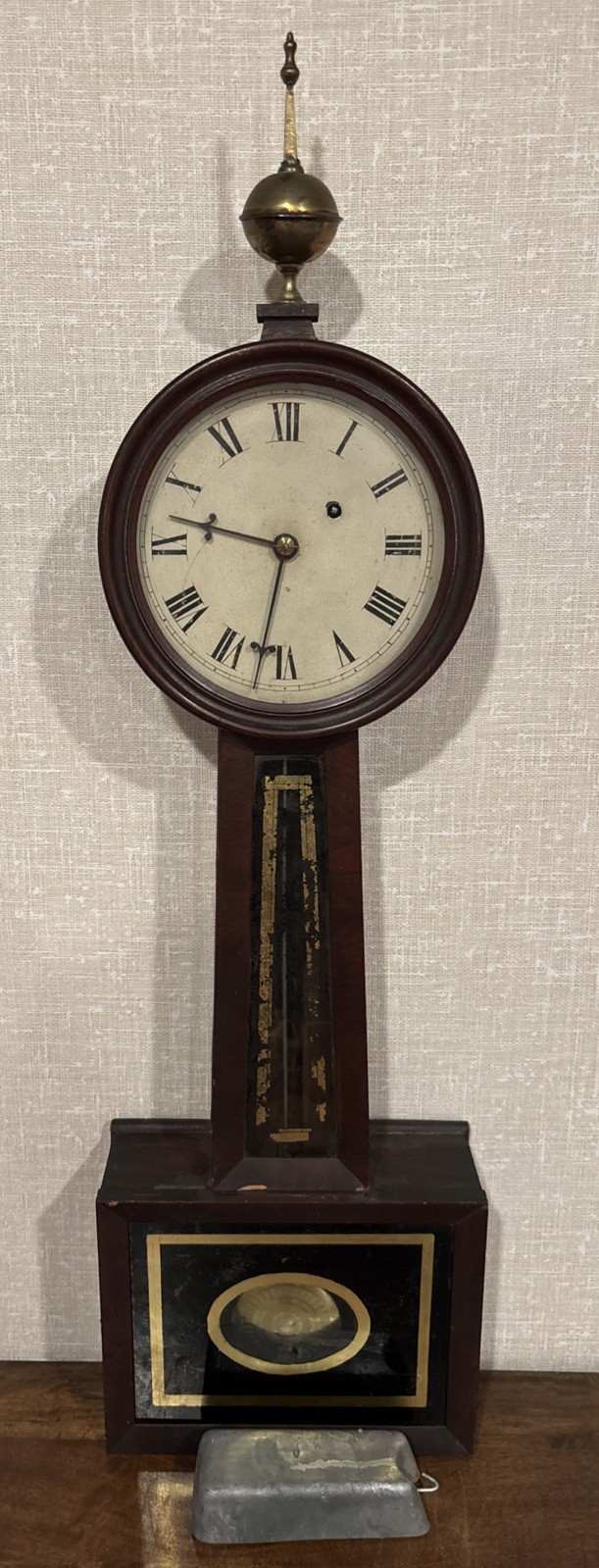 Antique Patent Time Piece Banjo Clock With High Quality C. A. Lenderman Movement Antique Patent Time Piece Banjo Clock With High Quality C. A. Lenderman Movement