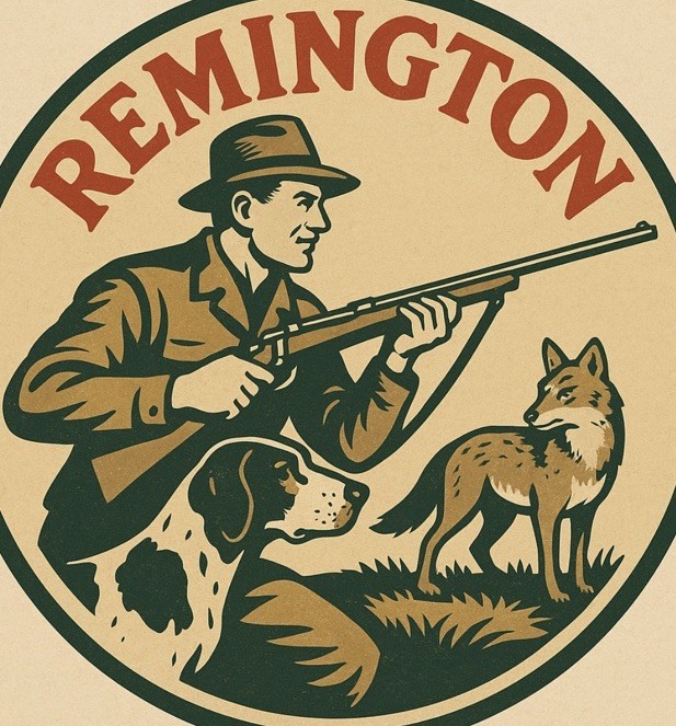 Remington Coyote Hunting Round Vintage Style Man-cave  Sign