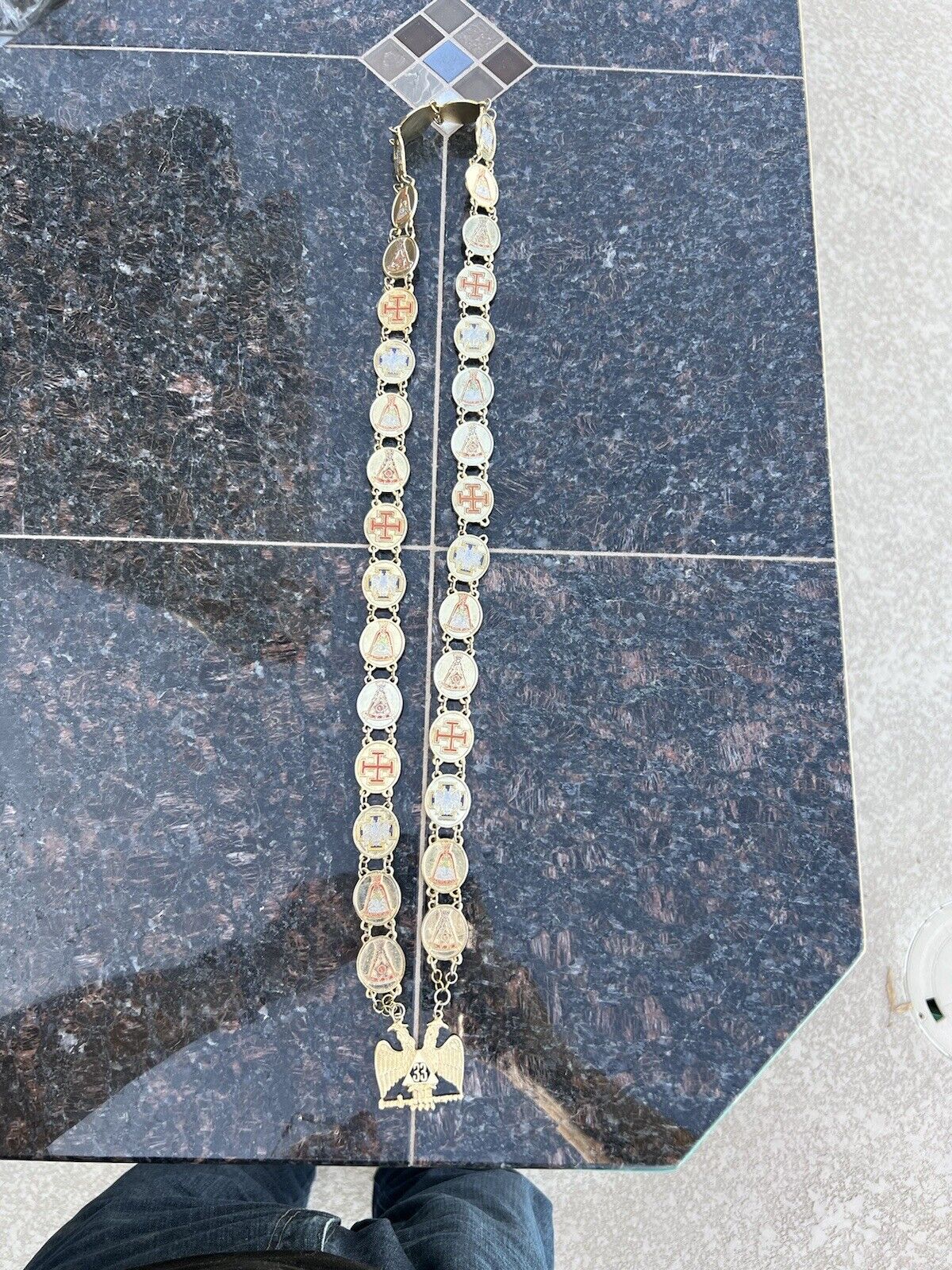 Vintage 33 DEGREE Masonic Necklace 