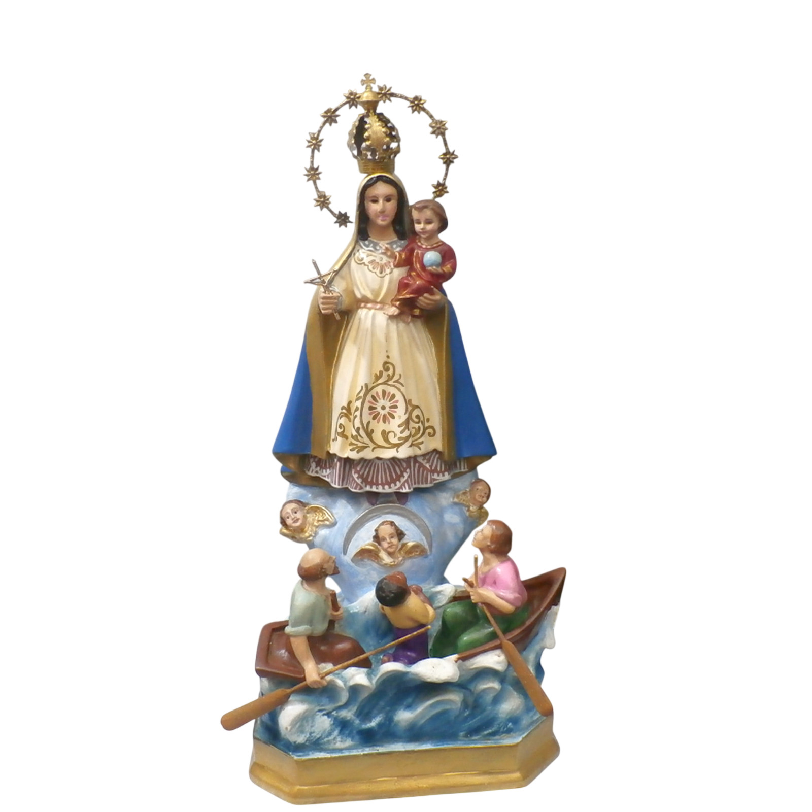OLOT Caridad del Cobre Statue, Our Lady of Charity, Saint Santo Spain Glass Eyes OLOT Caridad del Cobre Statue, Our Lady of Charity, Saint Santo Spain Glass Eyes