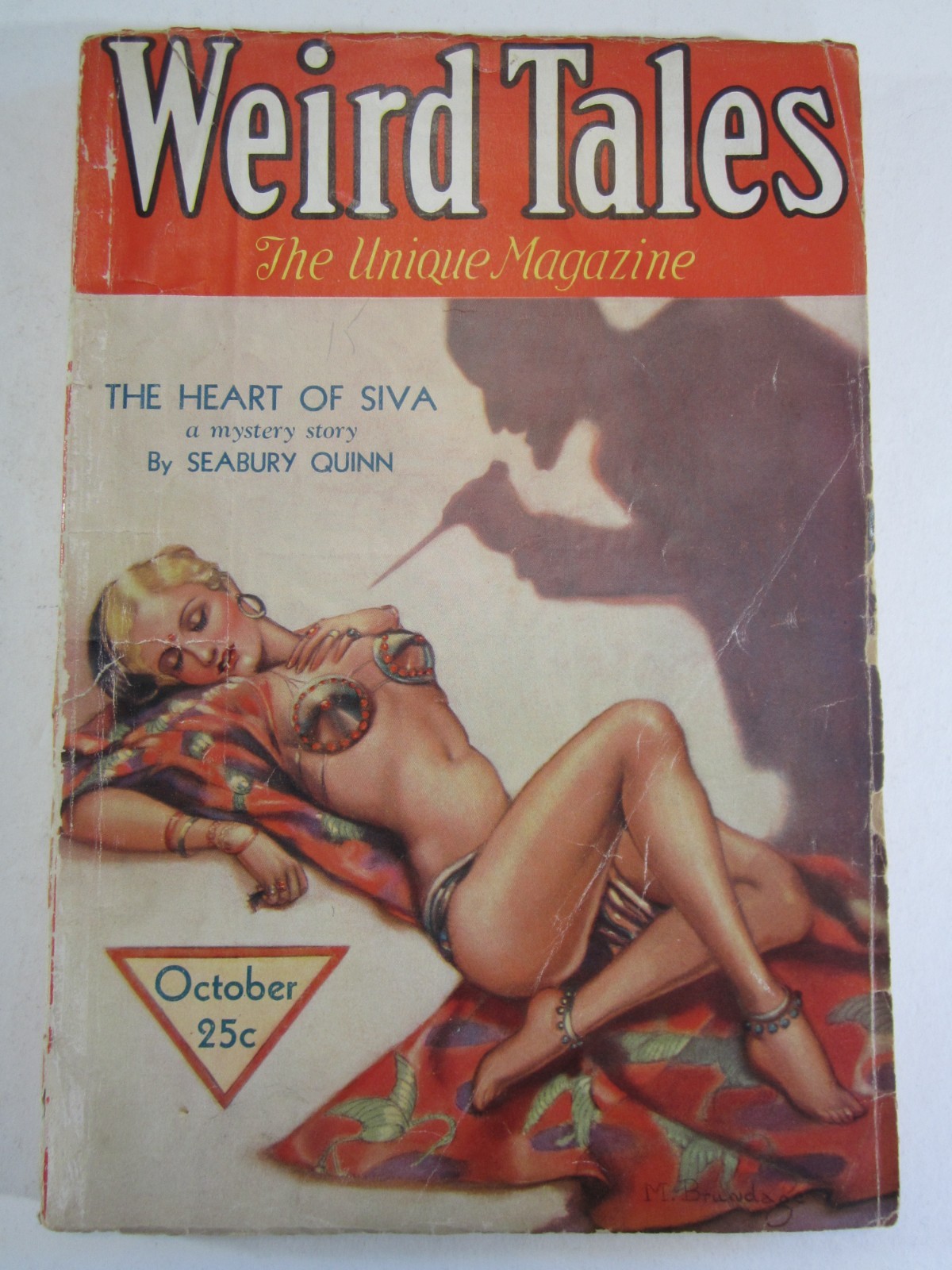 Weird Tales Pulp, Oct. 1932 GD/VG Brundage Cover Art Seabury Quinn Weird Tales Pulp, Oct. 1932 GD/VG Brundage Cover Art Seabury Quinn
