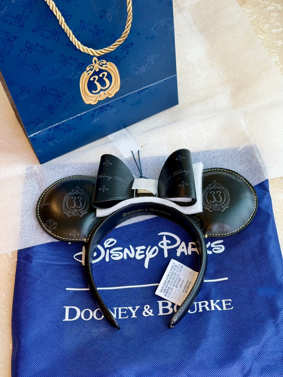 Club 33 Exclusive Disney Dooney & Bourke Headband Ears (new) Club 33 Exclusive Disney Dooney & Bourke Headband Ears (new)