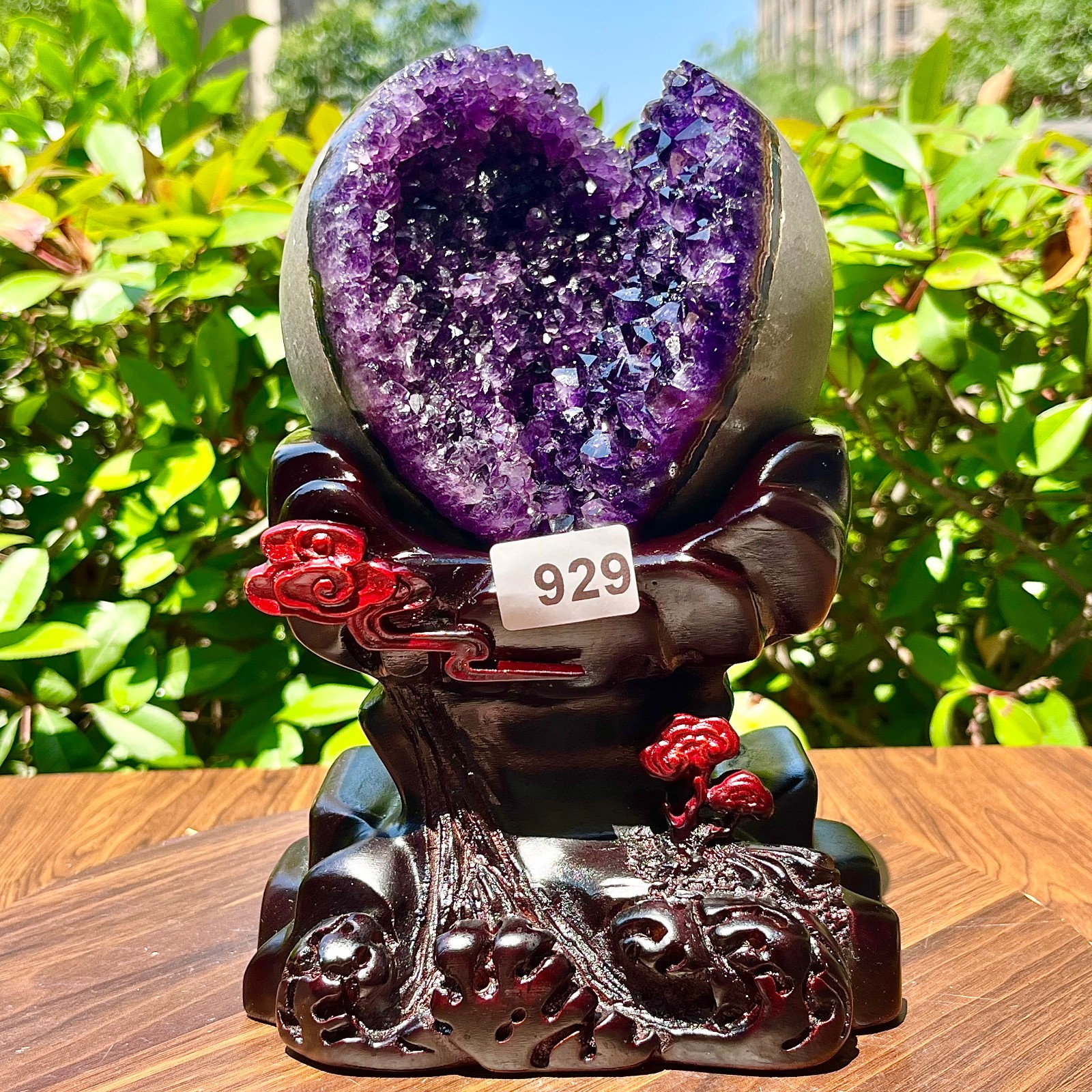 4.3LB  Uruguay Natural Amethyst Cave High Level Smile Shape Spiritual Energy