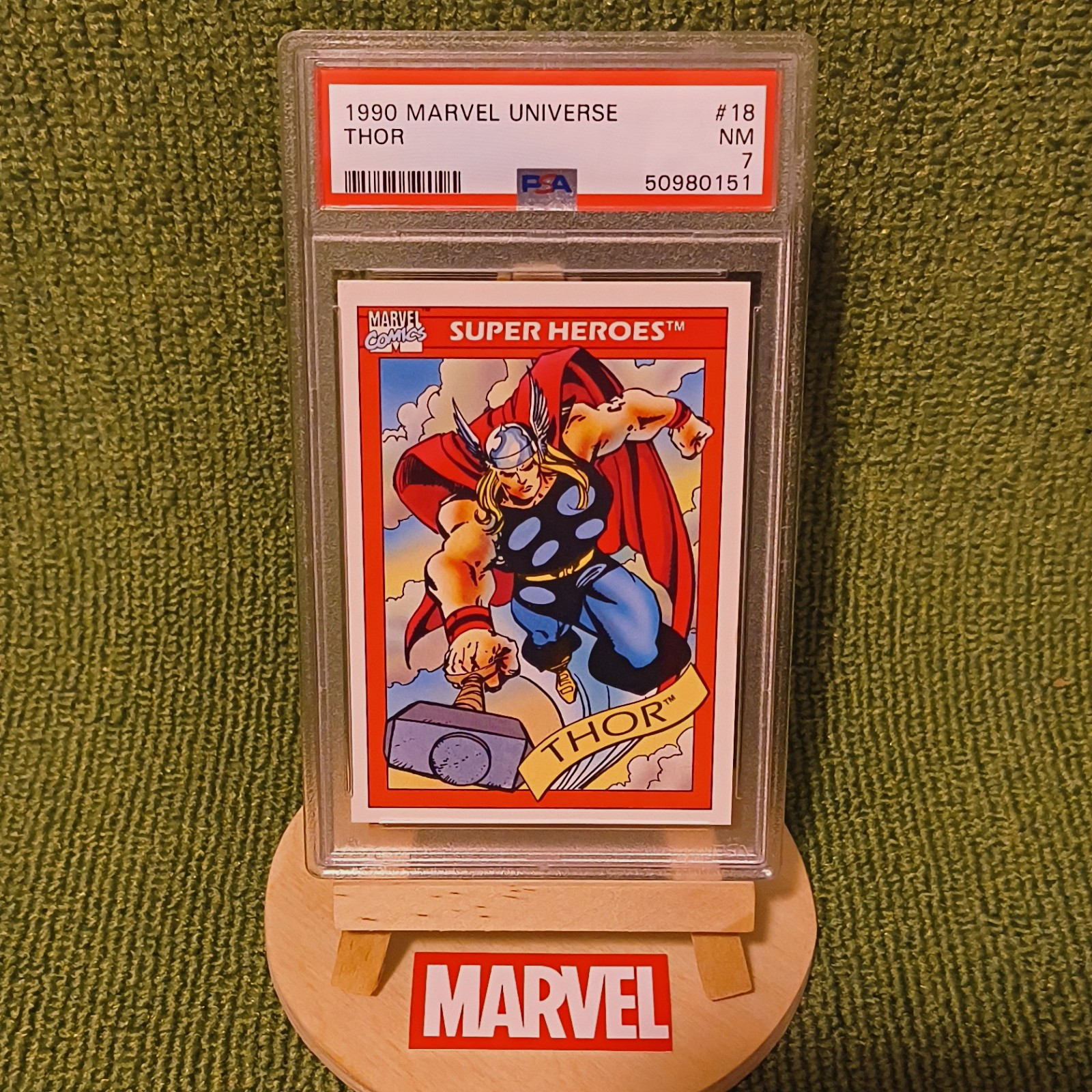 1990 Marvel Universe Thor #18 PSA 7 Cert 50980151 1990 Marvel Universe Thor #18 PSA 7 Cert 50980151