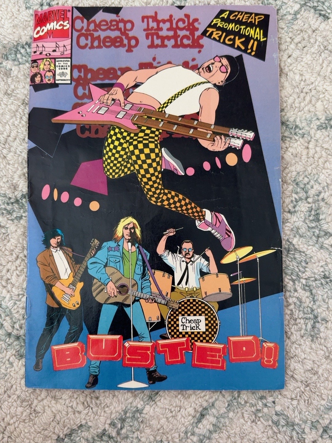 CHEAP TRICK “BUSTED” – 1990 MARVEL PROMOTIONAL COMIC CHEAP TRICK “BUSTED” – 1990 MARVEL PROMOTIONAL COMIC