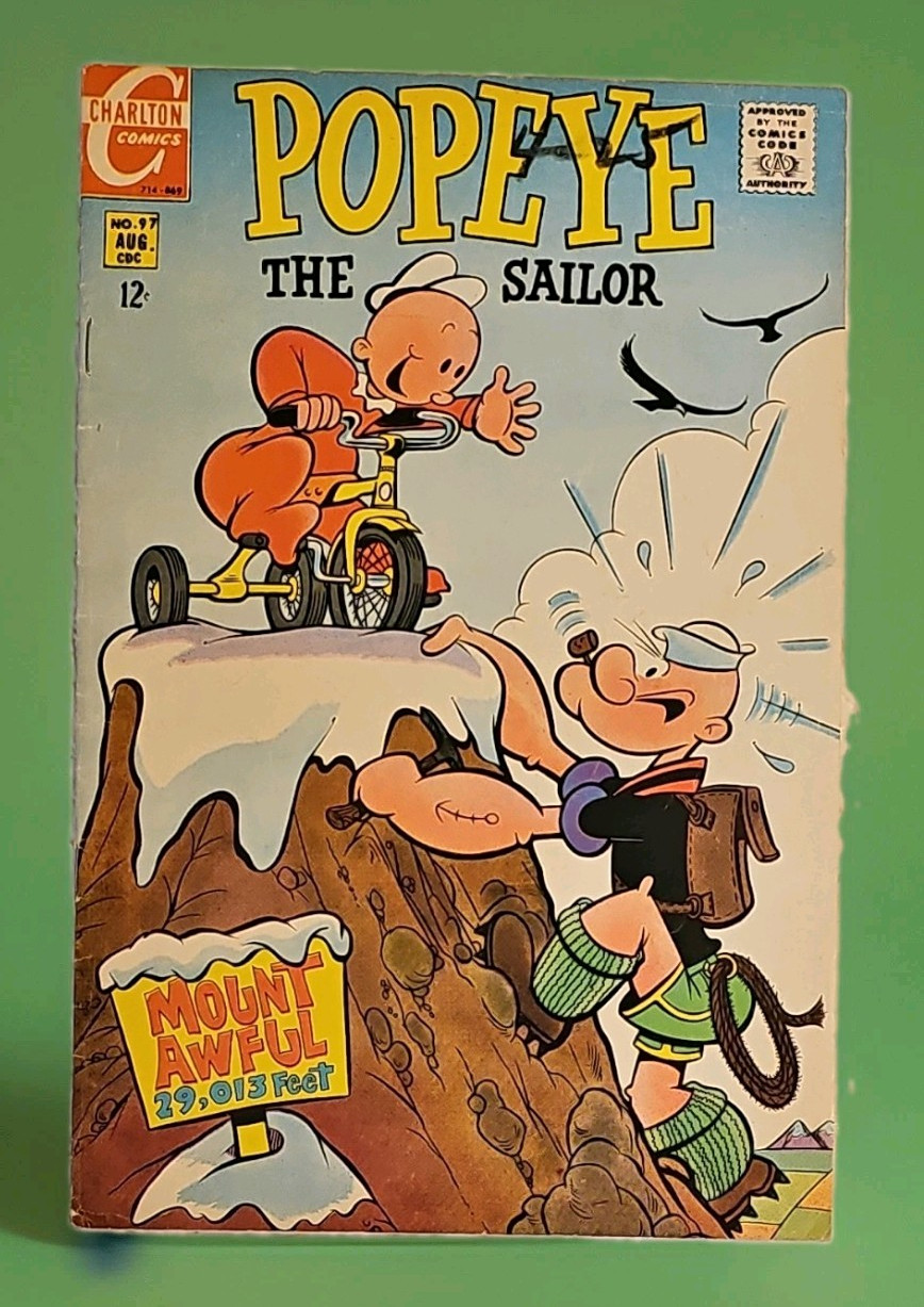 Charlton Comics Popeye the Sailor #97 Mount Awful Silver Age Single Issue