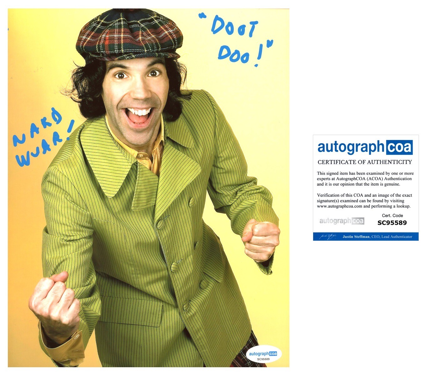 NARDWUAR INTERVIEWER SIGNED 8x10 PHOTO - ACOA COA NARDWUAR INTERVIEWER SIGNED 8x10 PHOTO - ACOA COA