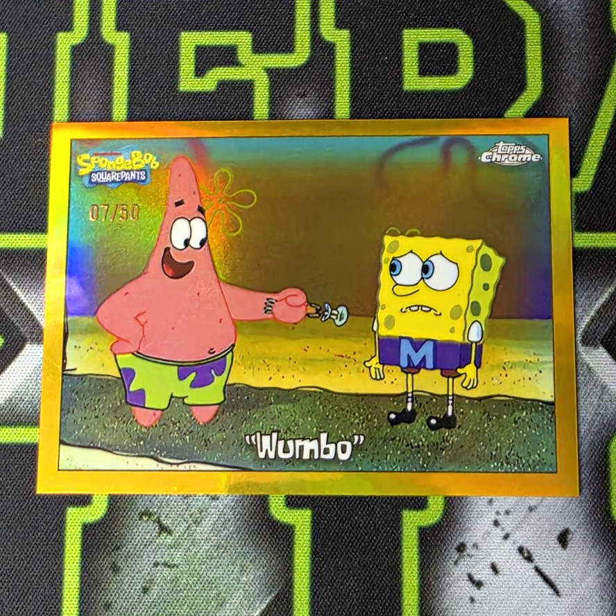 2025 Topps Chrome SpongeBob SquarePants Wumbo #66 True GOLD 07/50 2025 Topps Chrome SpongeBob SquarePants Wumbo #66 True GOLD 07/50