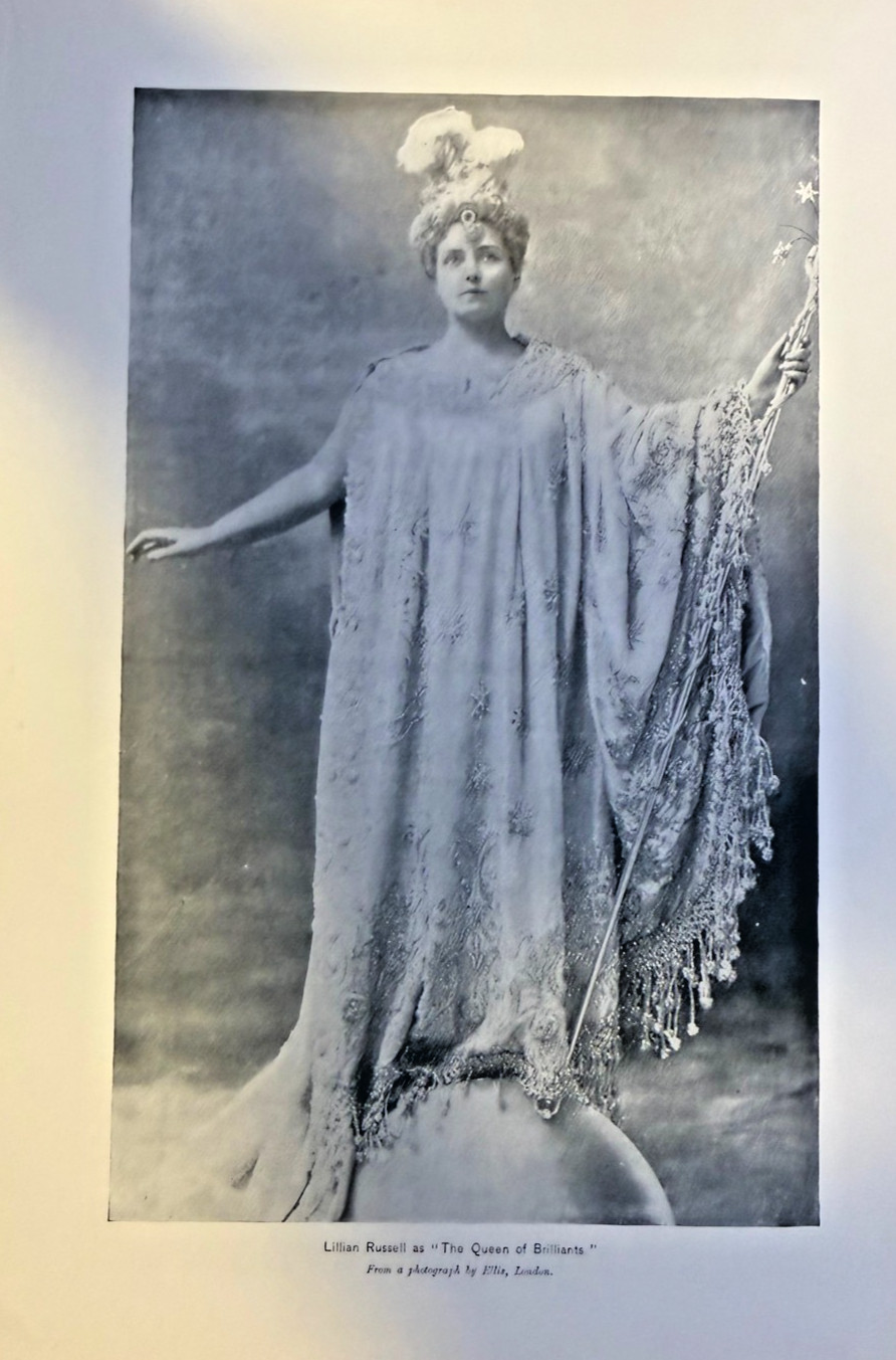 1895 Vintage Illustration Actress Lillian Russell As Queen Of Brilliants 1895 Vintage Illustration Actress Lillian Russell As Queen Of Brilliants