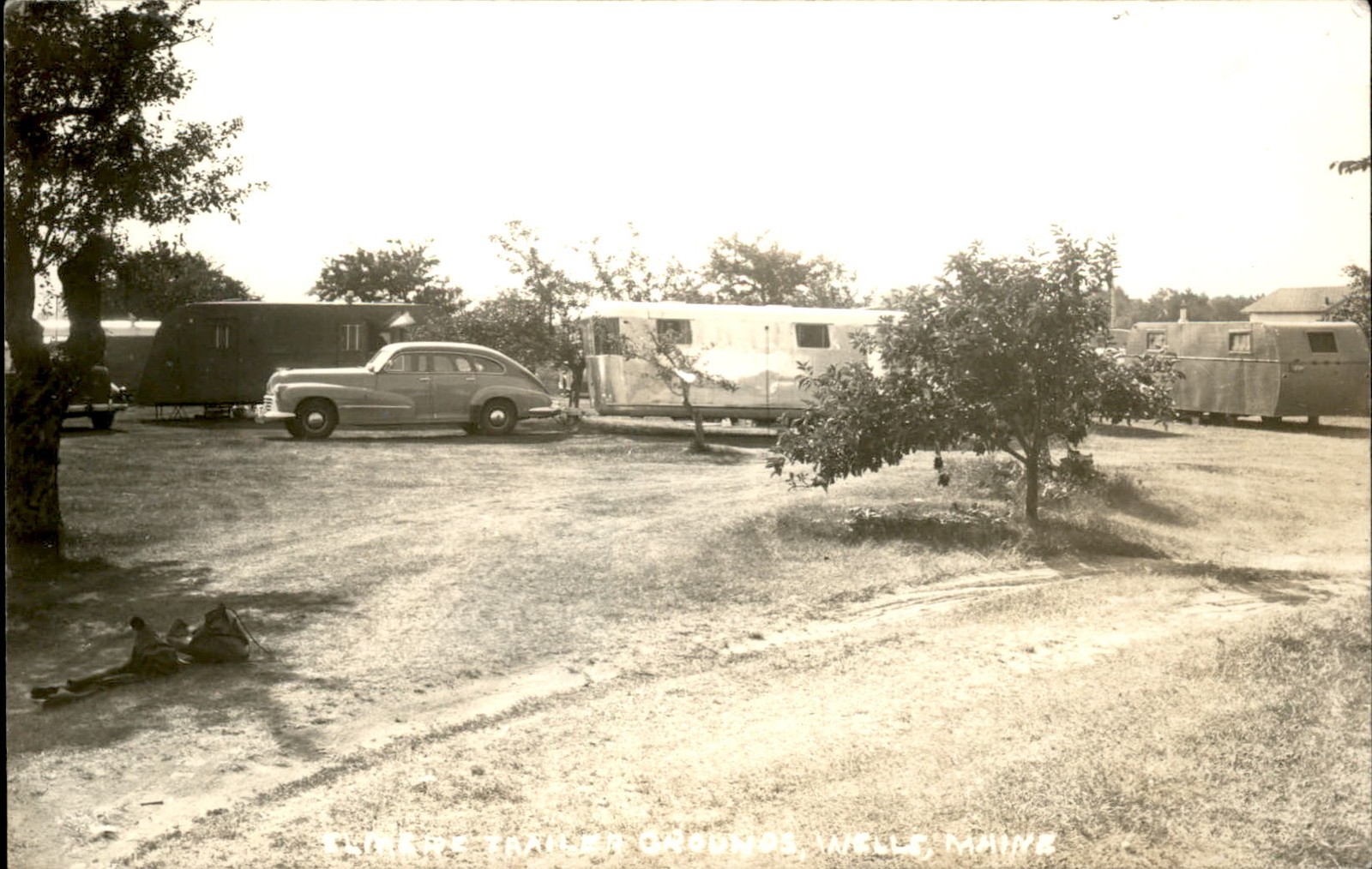 Wells Maine ME Trailer Grounds c1940s-50s Real Photo Vintage Postcard
