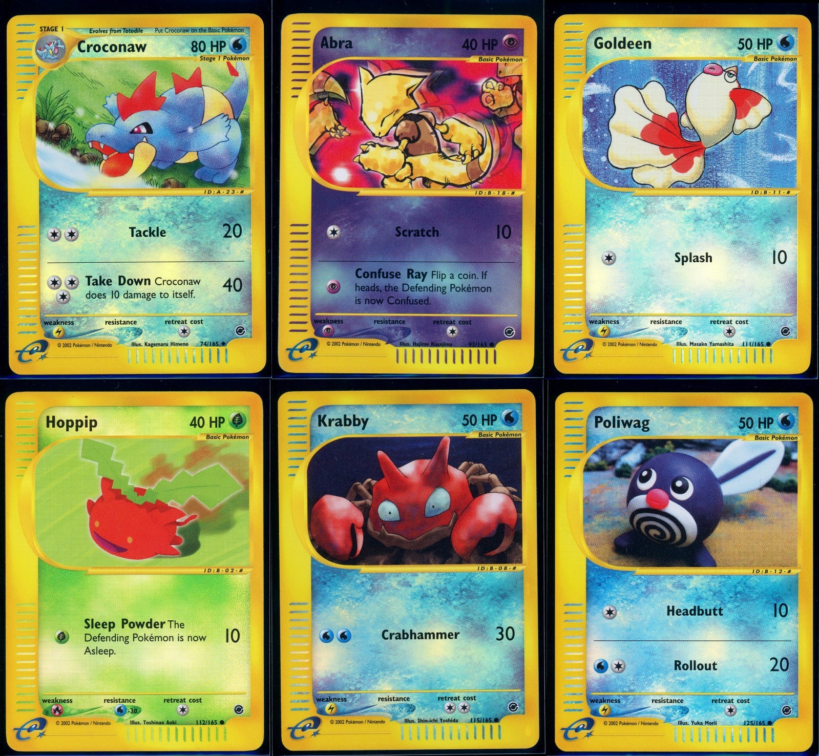 Pokemon EXPEDITION - 6 Reverse Holo Cards Bundle - ENG - Near Mint