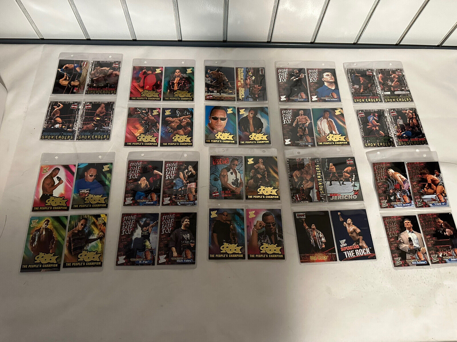 2001 WWF Wrestlemania (Fleer) Rare Lot Of  Cards The Rock , Stone Cold MINT
