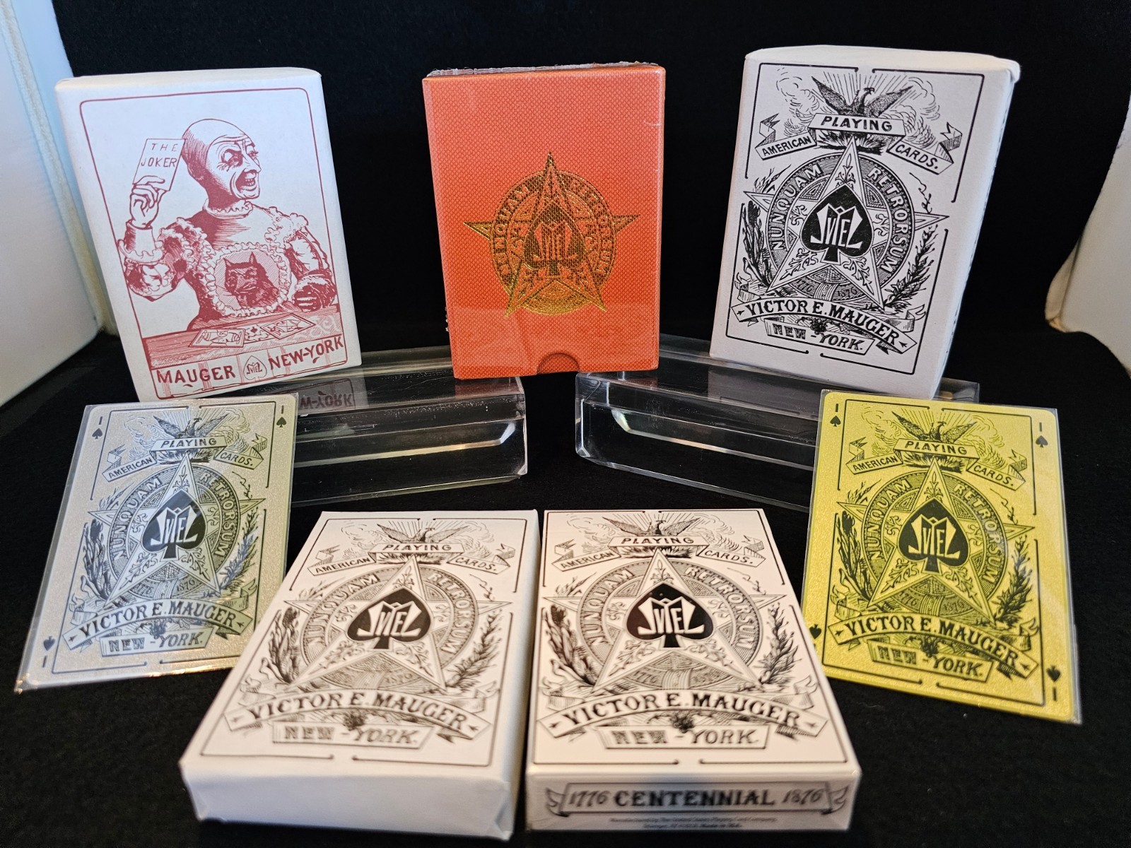 Victor E Mauger 1876 Centennial Playing Cards Masterpiece Collection Set Rare