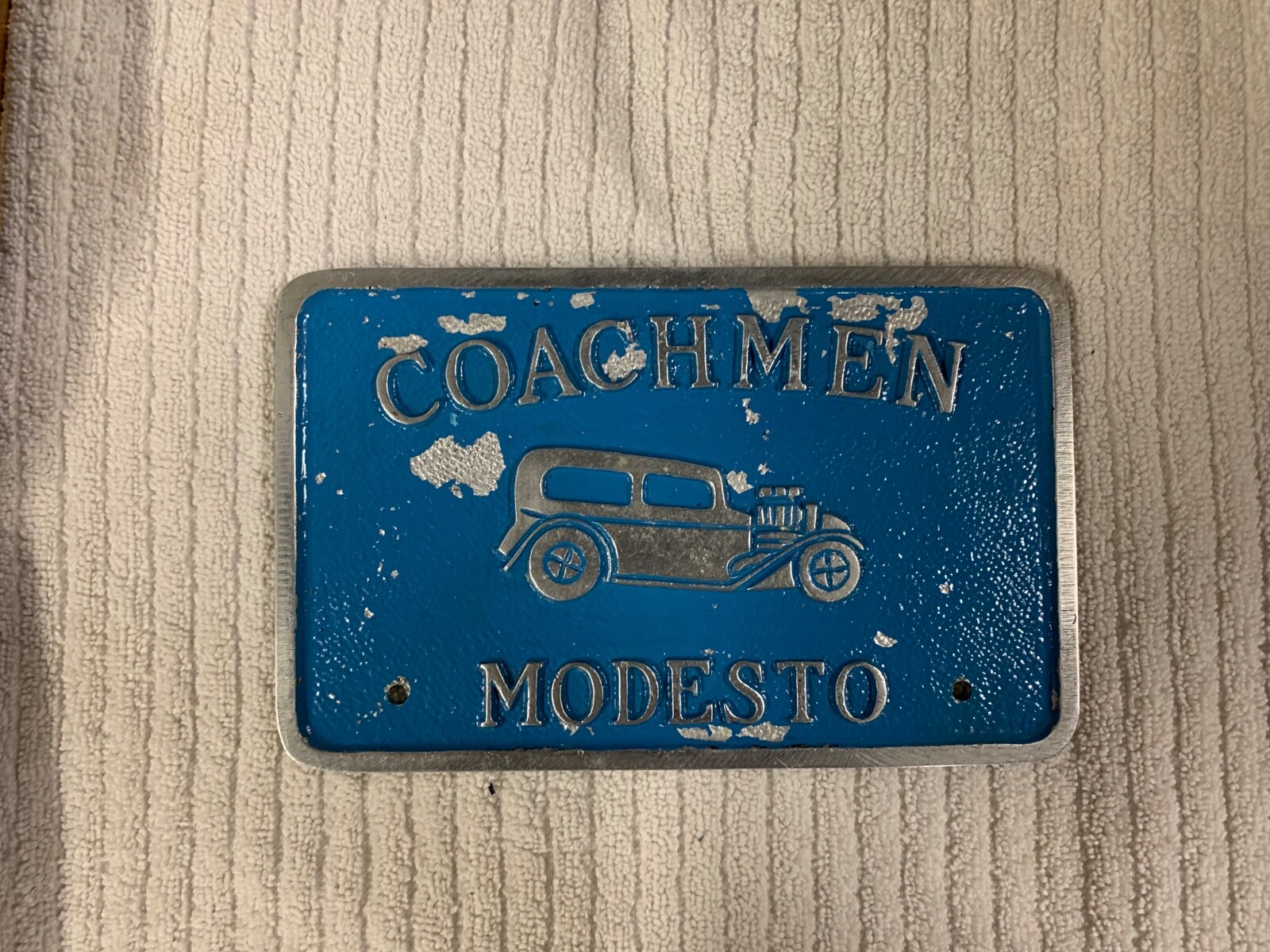 Vintage COACHMEN, MODESTO - CALIFORNIA - Original 1950’s Car Club Plaque Vintage COACHMEN, MODESTO - CALIFORNIA - Original 1950’s Car Club Plaque