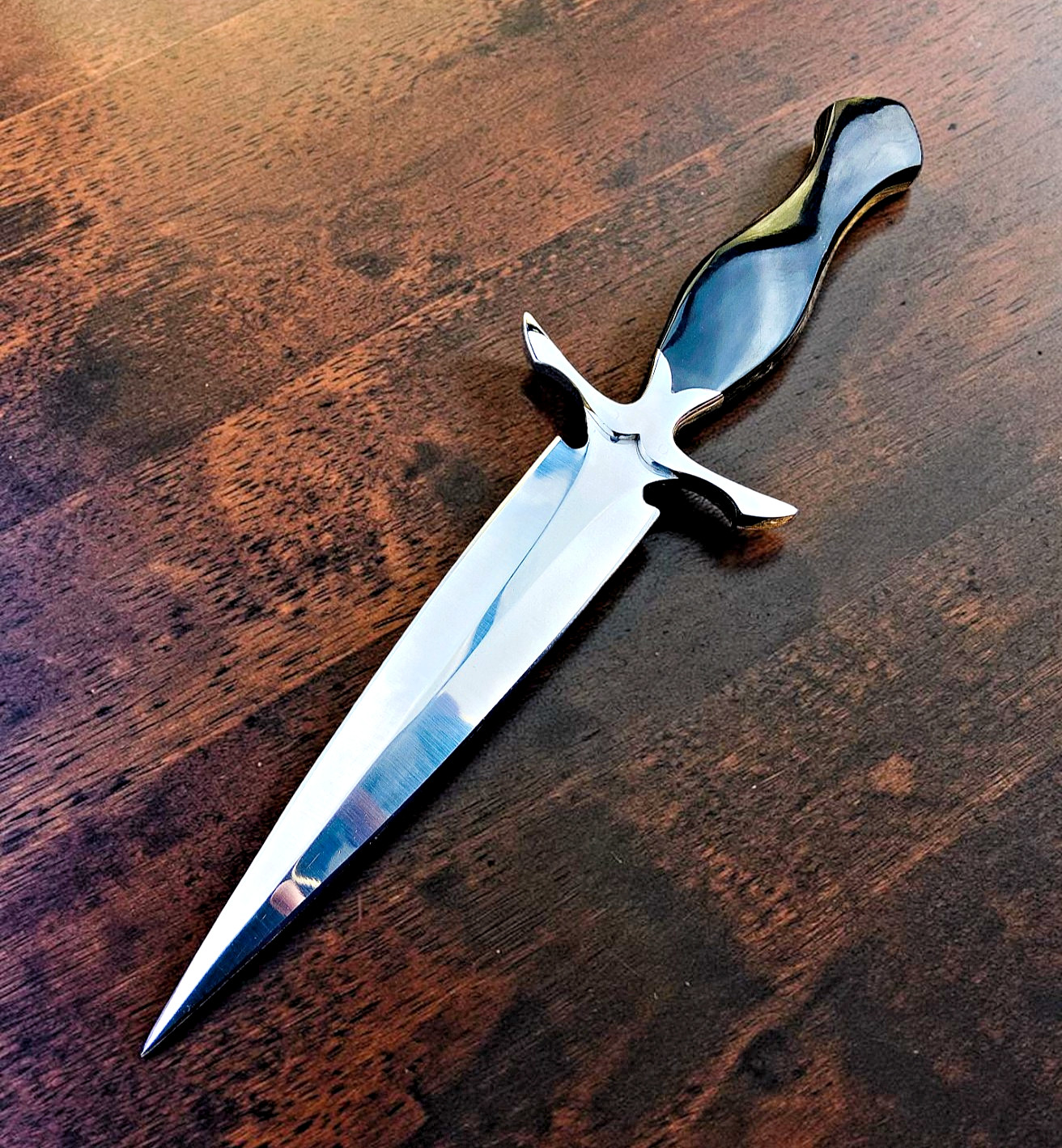 Custom Made High Carbon Steel Hunting Dagger Knife With Leather Sheath 2873 Custom Made High Carbon Steel Hunting Dagger Knife With Leather Sheath 2873
