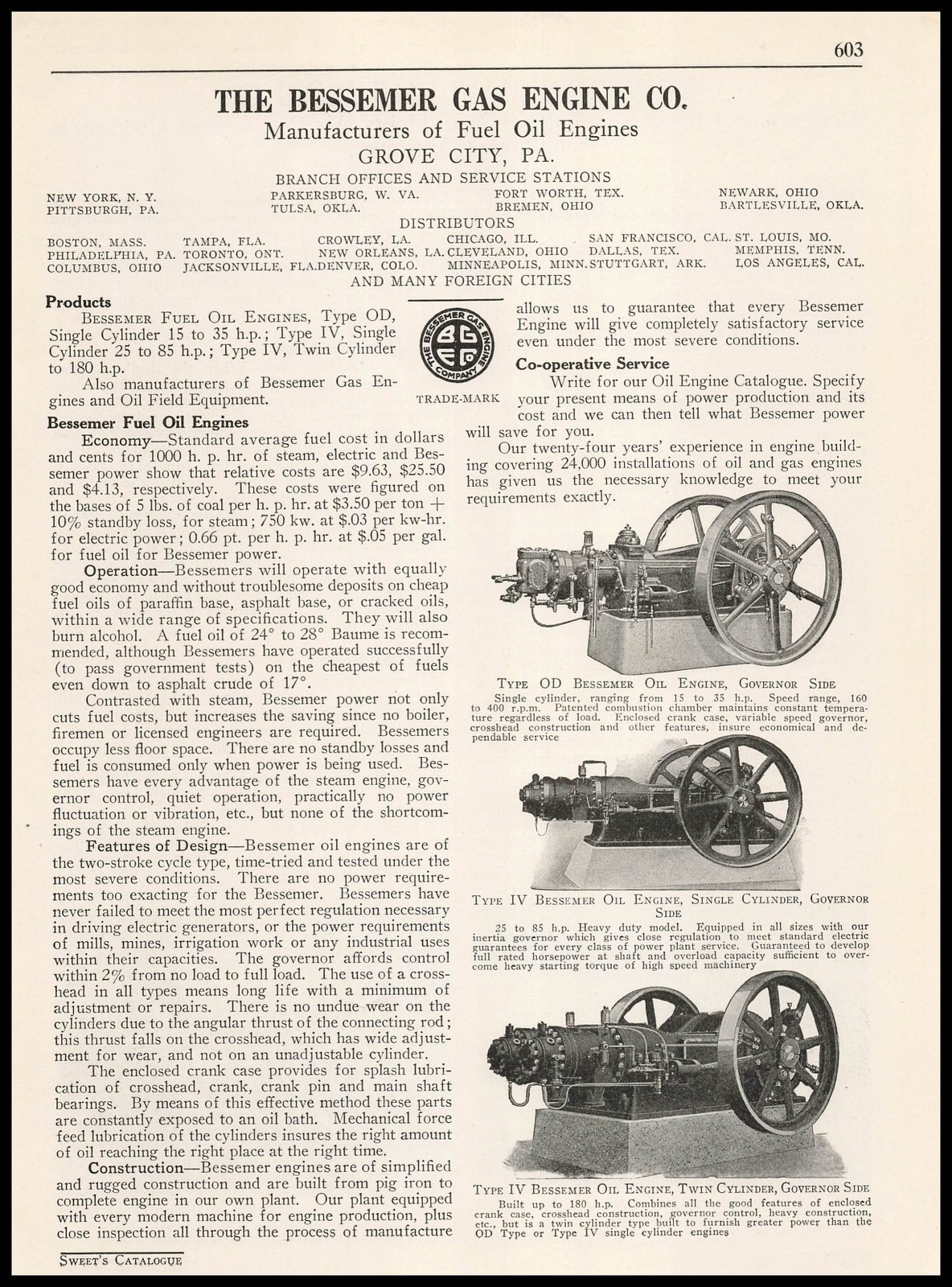 1922 Bessemer Gas Engine Grove City Pennsylvania Photo Fuel Oil Engines Print Ad 1922 Bessemer Gas Engine Grove City Pennsylvania Photo Fuel Oil Engines Print Ad