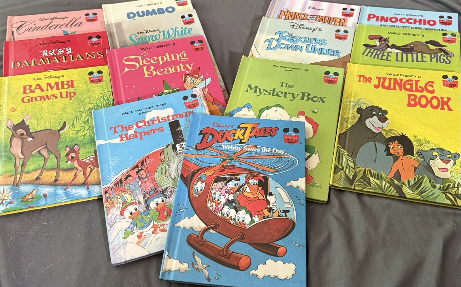 VTG Disneyland Wonderful World Of Reading Hardcover Books Lot Of 14 1970s-1990s