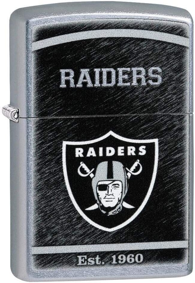 Zippo 29956,  Las Vegas Raiders NFL Lighter, Street Chrome Finish