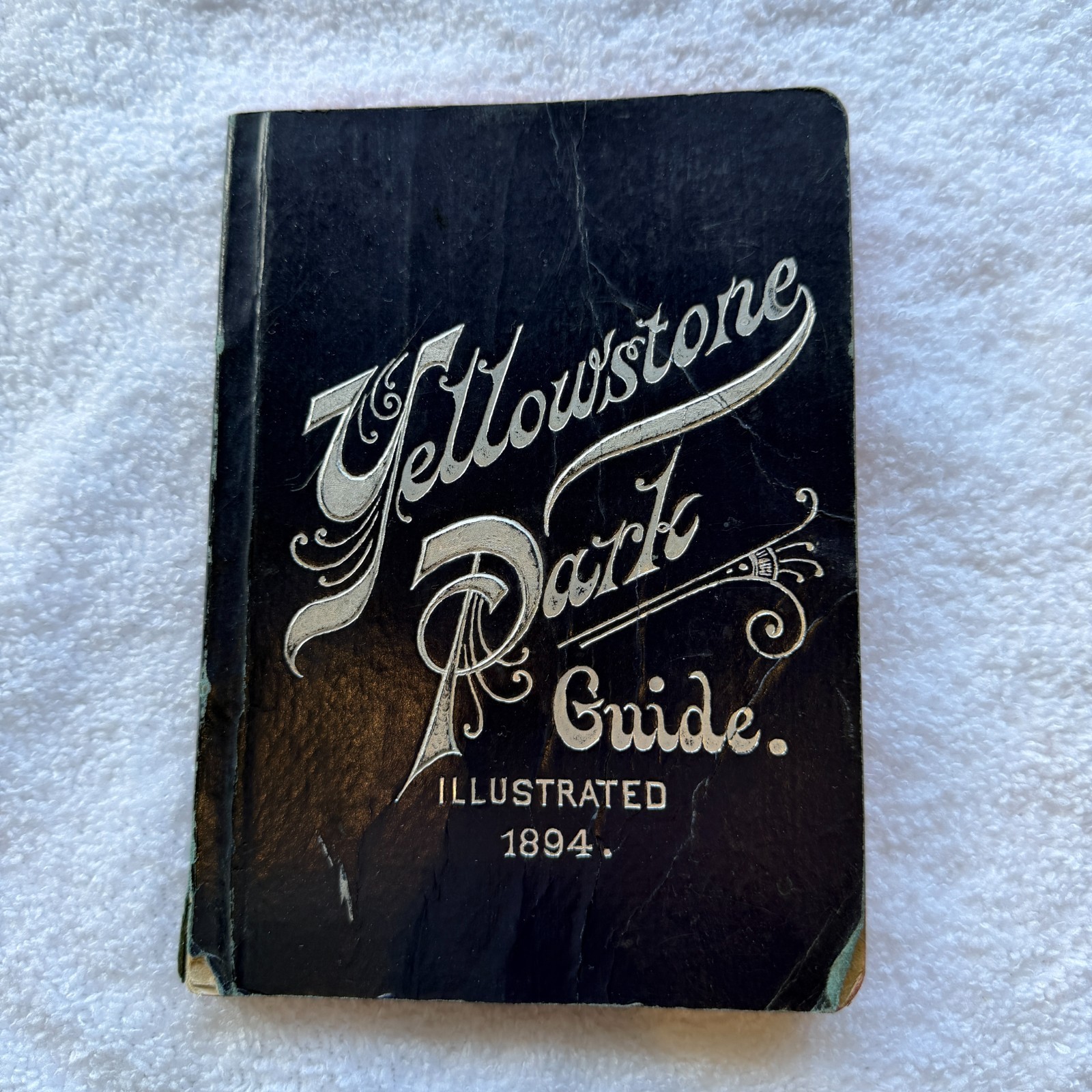 1894 Yellowstone Park Guide Illustrated Antique Book Foldout Map Rare