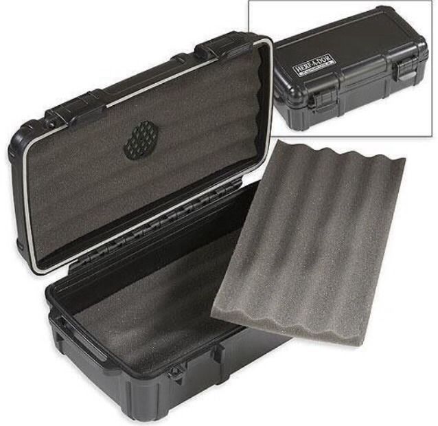 Herf A Dor X10 Black Cigar Caddy Humidor Waterproof Holder Case Humi Care - NEW Herf A Dor X10 Black Cigar Caddy Humidor Waterproof Holder Case Humi Care - NEW