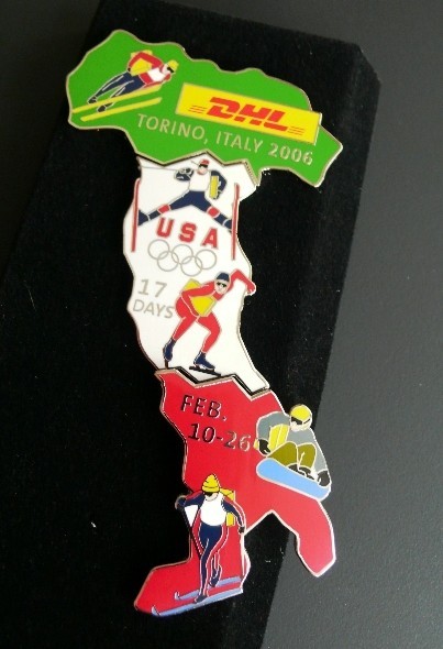 2006 TORINO OLYMPIC DHL 3 PINS BOOT PUZZLE SNOWBOARD SKI SKATE