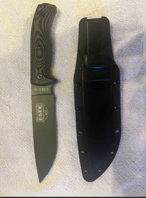 ESEE Model 6 OD Green Blade 3D OD Green-Black G10 survival knife 6POD-003 black 