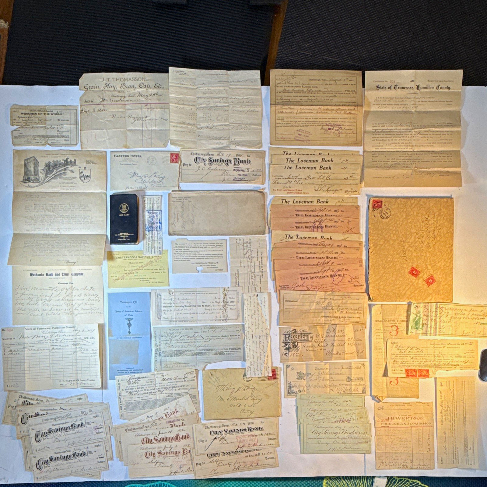 1880s-1920s Chattanooga Tennessee Ephemera Lot 50+ Bank Checks Loveman Archive 1880s-1920s Chattanooga Tennessee Ephemera Lot 50+ Bank Checks Loveman Archive