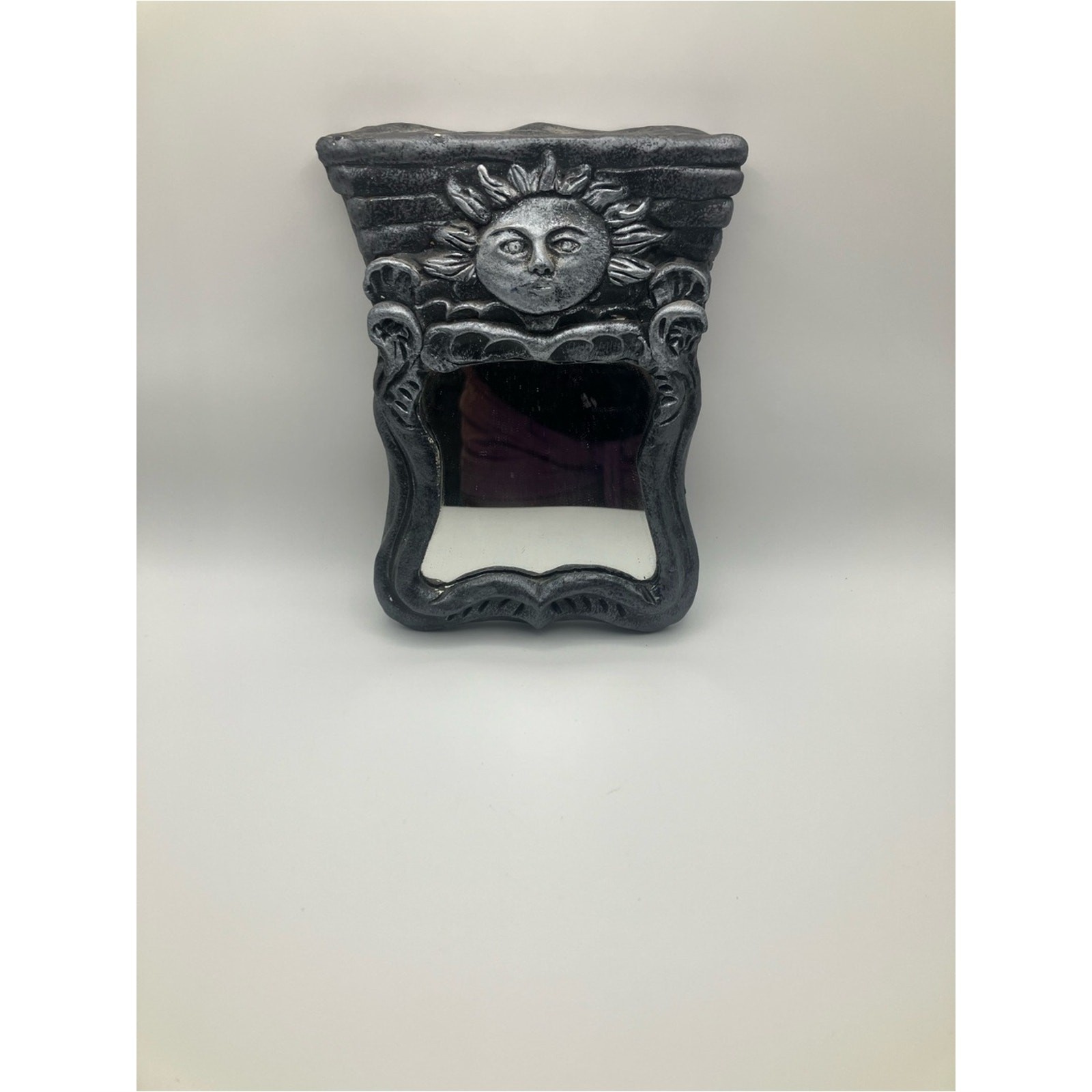 Vintage MAHANA Celestial Sun Face Wall Mirror Pewter Tone Boho Southwestern Deco Vintage MAHANA Celestial Sun Face Wall Mirror Pewter Tone Boho Southwestern Deco