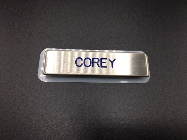 Custom Air Force Magnetized Silver Name Tag Custom Air Force Magnetized Silver Name Tag