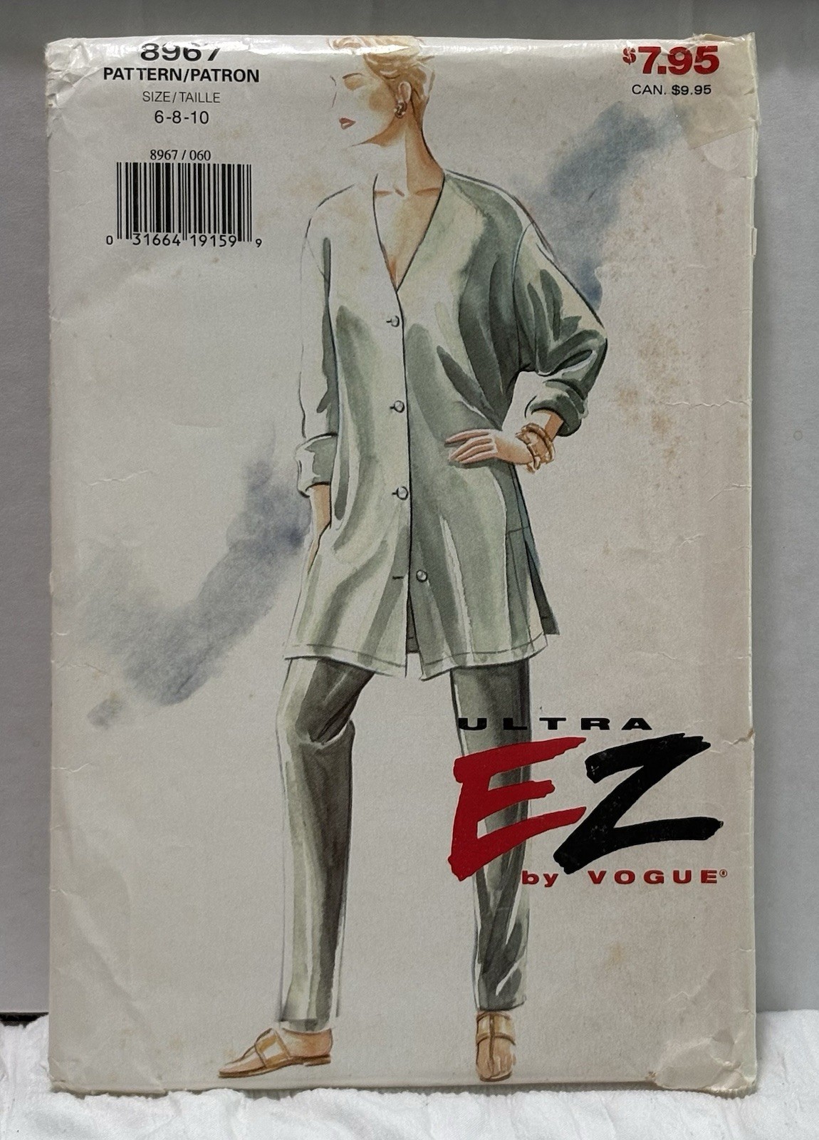 Vogue 8967 Size 6-8-10 Misses Shirt & Pants *PREOWNED* UNUSED Vogue 8967 Size 6-8-10 Misses Shirt & Pants *PREOWNED* UNUSED