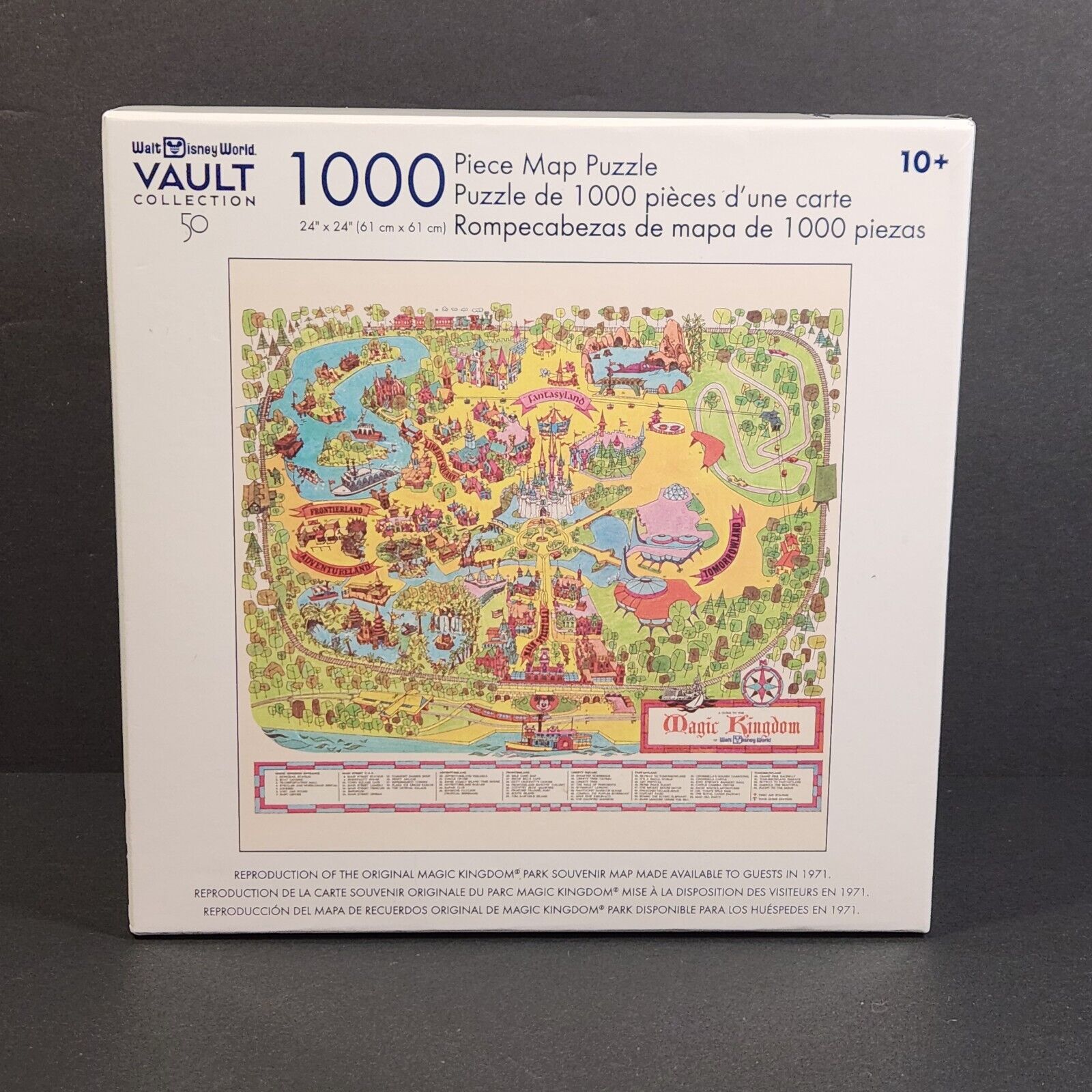 NEW Walt Disney World - Vault Collection 50th - Magic Kingdom Map 1000 PC Puzzle