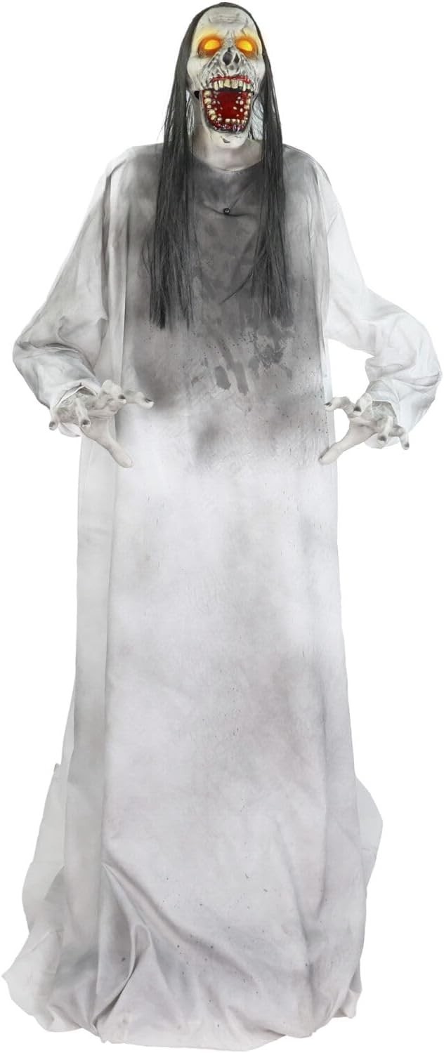 5.9FT Lurching Woman Halloween Animatronic Motion Activated Lights Sound